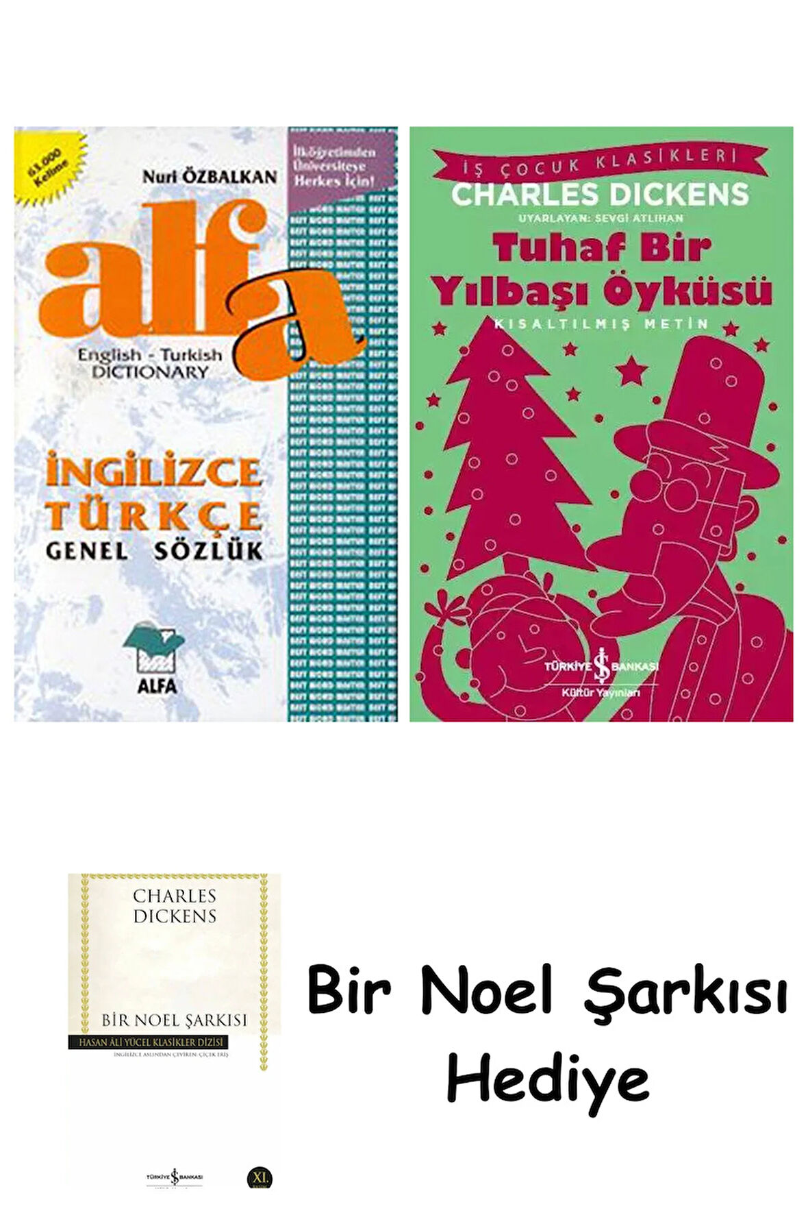 Alfa İngilizce - Türkçe Genel Sözlük + Tuhaf Bir Yılbaşı Öyküsü + Bir Noel Şarkısı