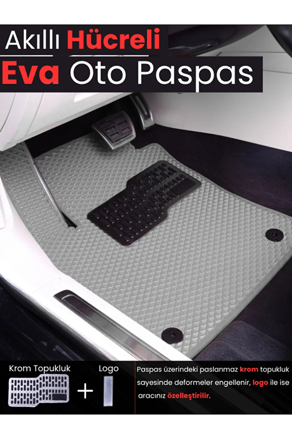 VOLVO-S60-(2011-2018) İÇİN EVA İÇ PASPAS TAKIMI (METAL TOPUKLUK DAHİL)