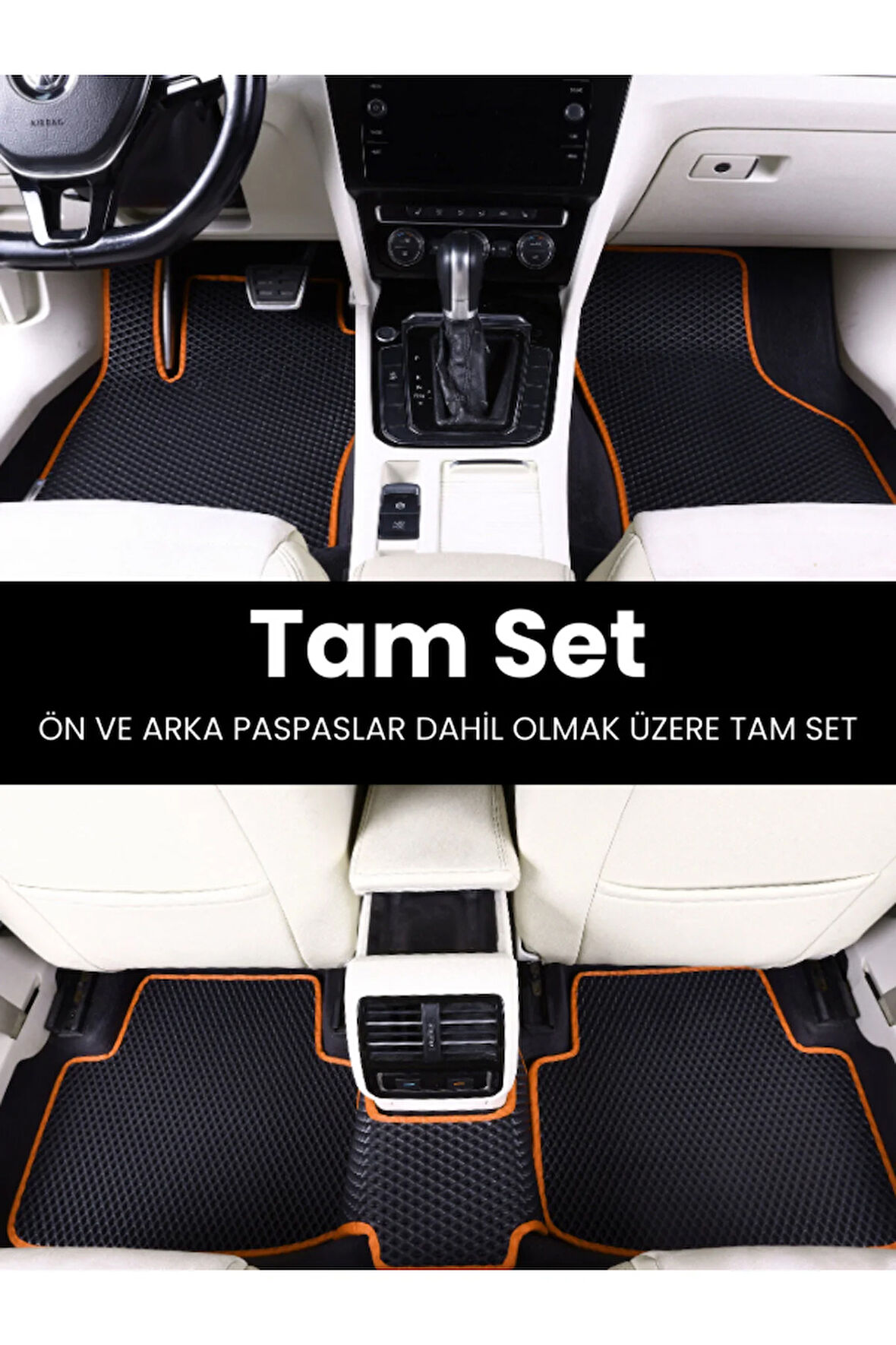 VOLKSWAGEN-AMAROK-(2010-2022) İÇİN EVA İÇ PASPAS TAKIMI (METAL TOPUKLUK HARİÇ)