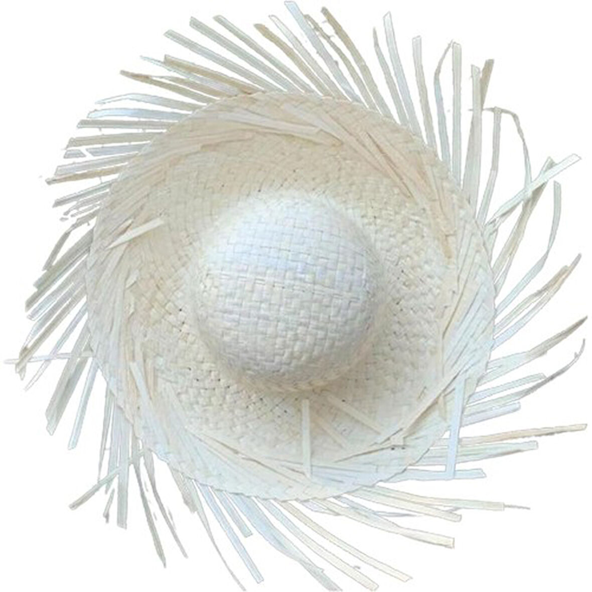 Tropikal Parti Beyaz Hasır Hawaii Şapkası