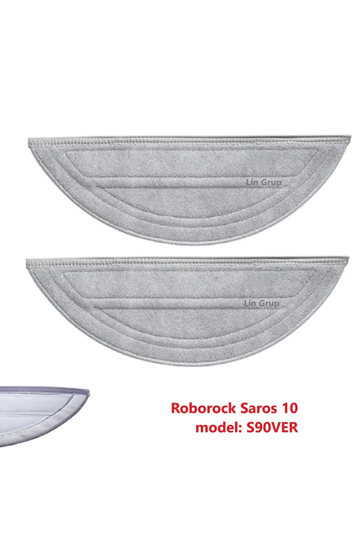 Roborock SAROS 10 model S90VER uyumlu robot süpürge Mop paspas 2 adet