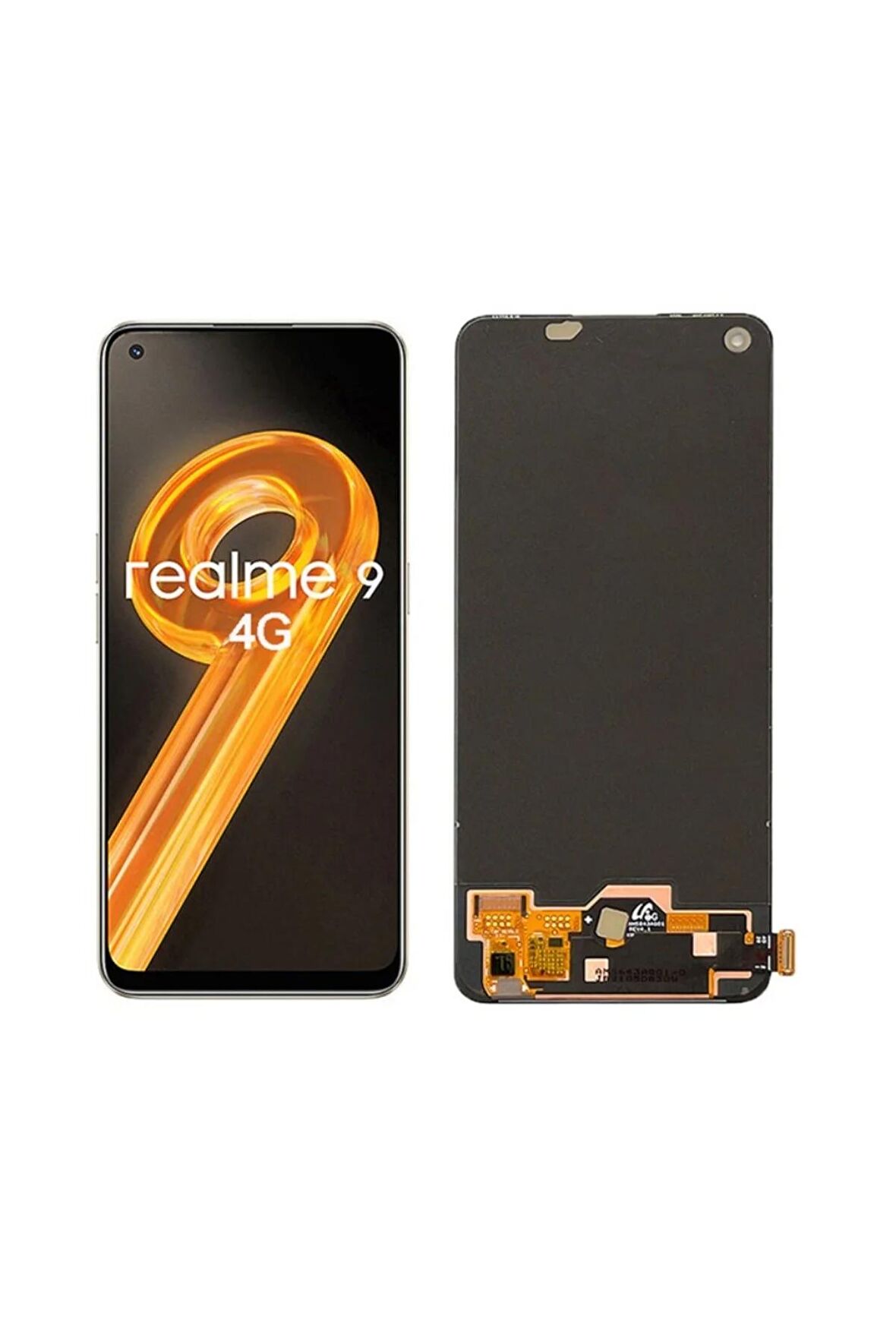 REALME 9 UYUMLU LCD DOKUNMATİK EKRAN ÇITASIZ SİYAH(TAMİR SETİ HEDİYELİ)
