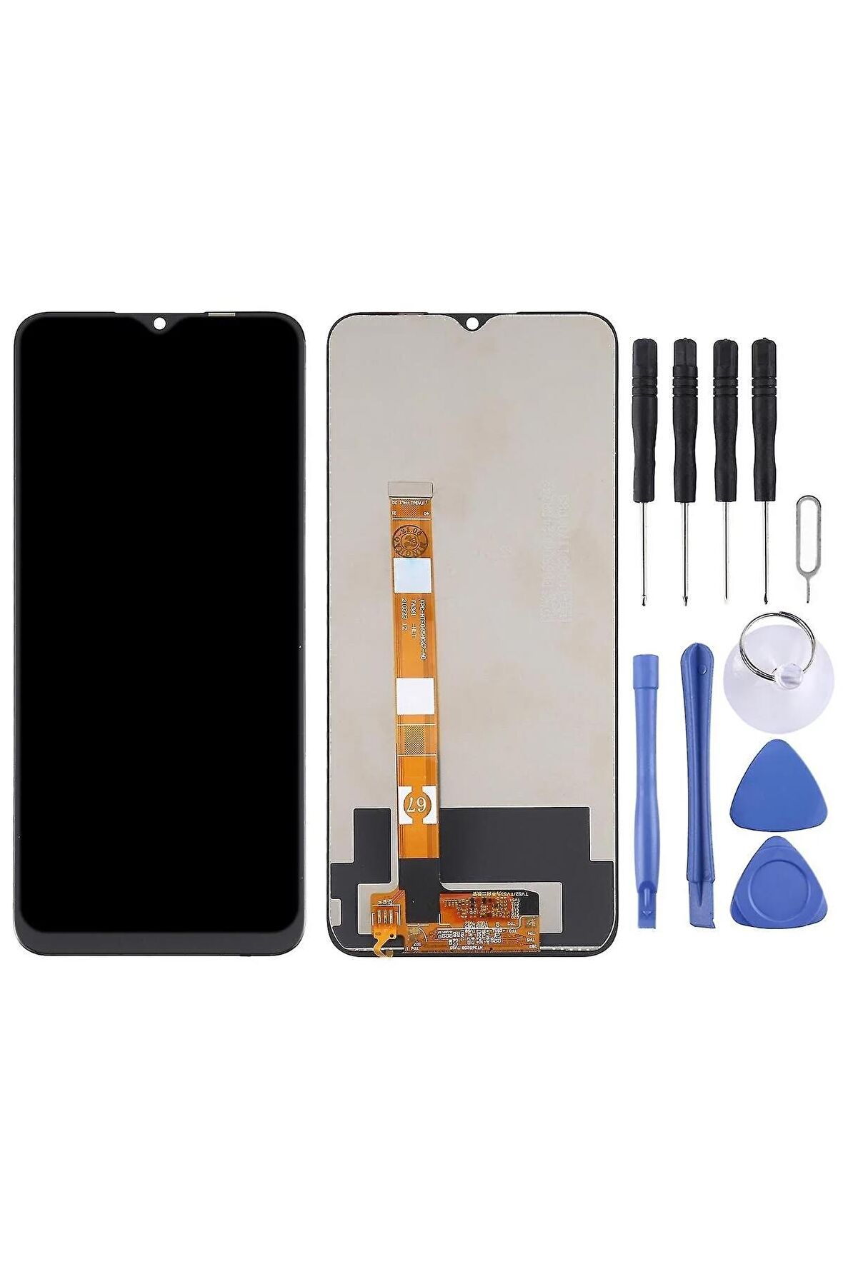 OPPO C25 UYUMLU LCD DOKUNMATİK EKRAN ÇITASIZ SİYAH ORJİNAL(TAMİR SETİ HEDİYELİ)