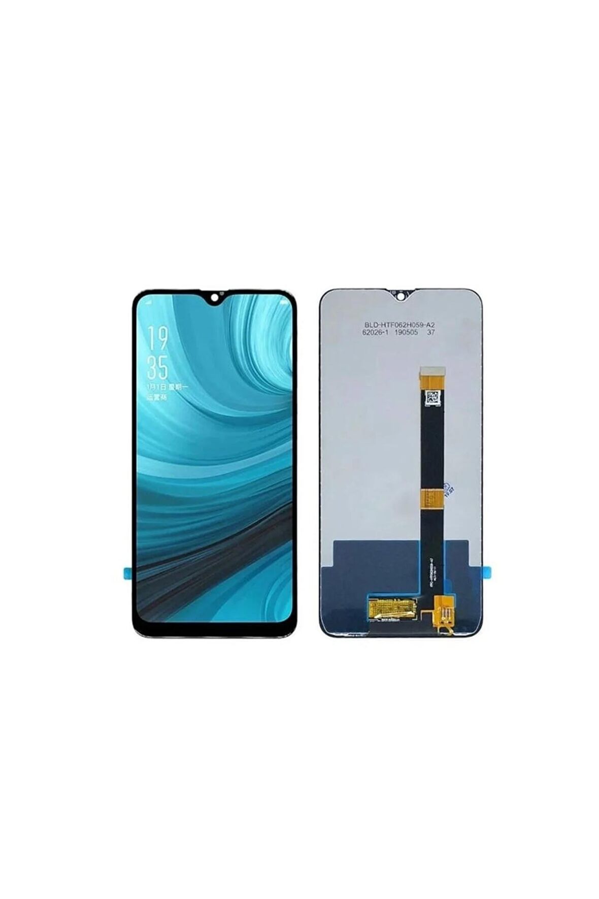 OPPO A7X UYUMLU LCD DOKUNMATİK EKRAN ÇITASIZ SİYAH(TAMİR SETİ HEDİYELİ)