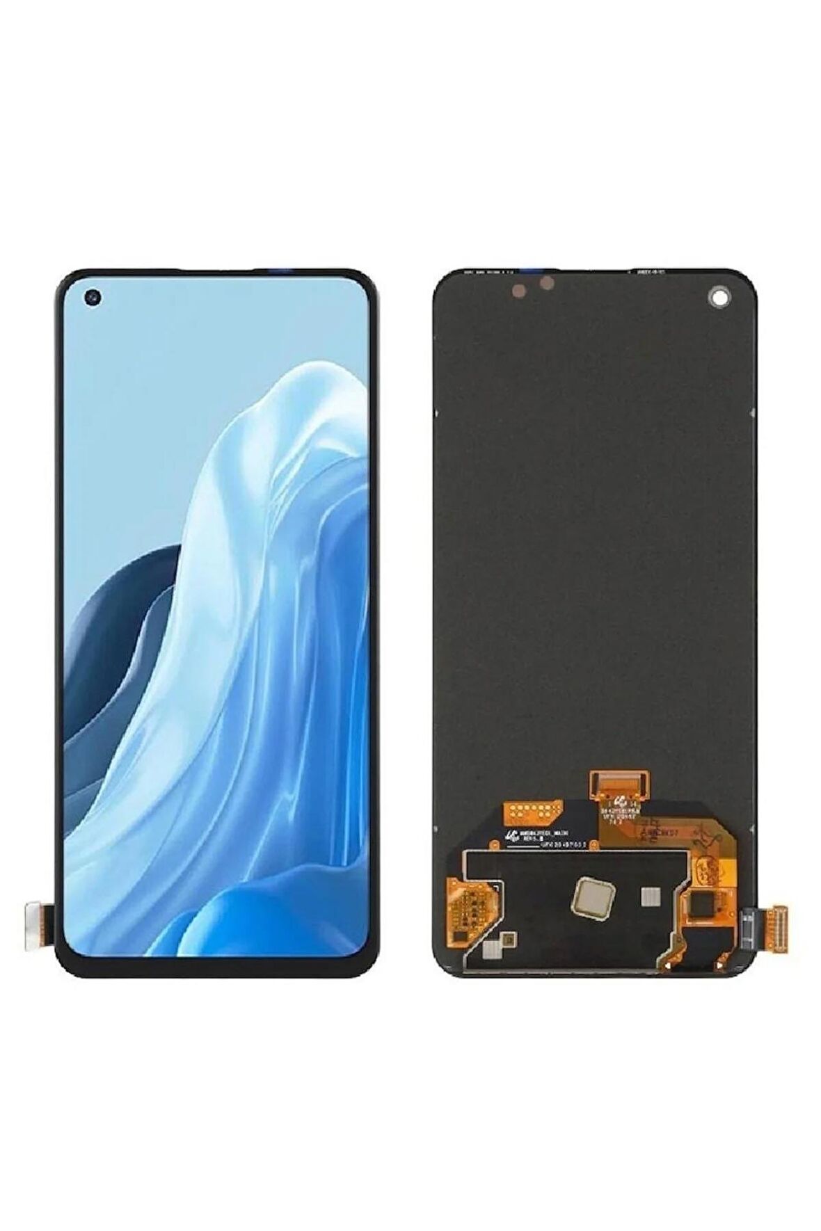 OPPO RENO 7 UYUMLU LCD DOKUNMATİK EKRAN ÇITASIZ SİYAH (5G)