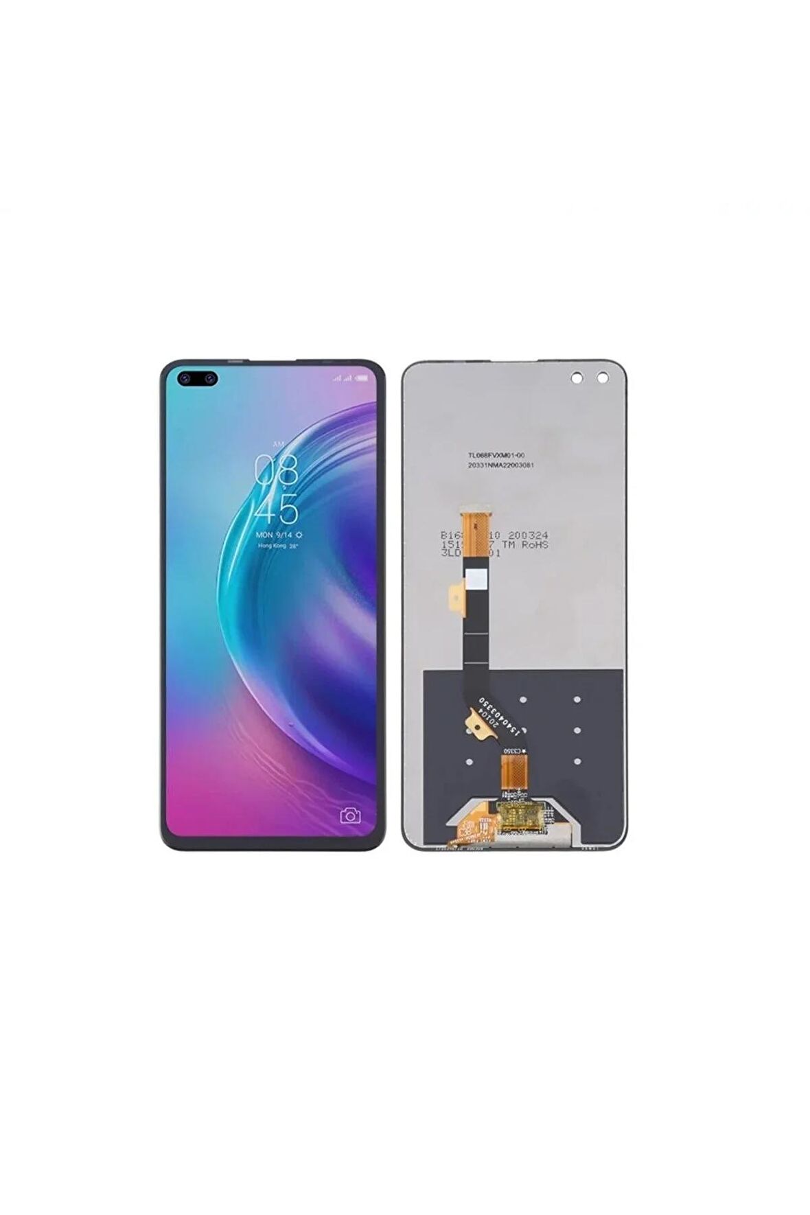 İNFİNİX ZERO 8 UYUMLU LCD DOKUNMATİK EKRAN ÇITASIZ SİYAH (X687)