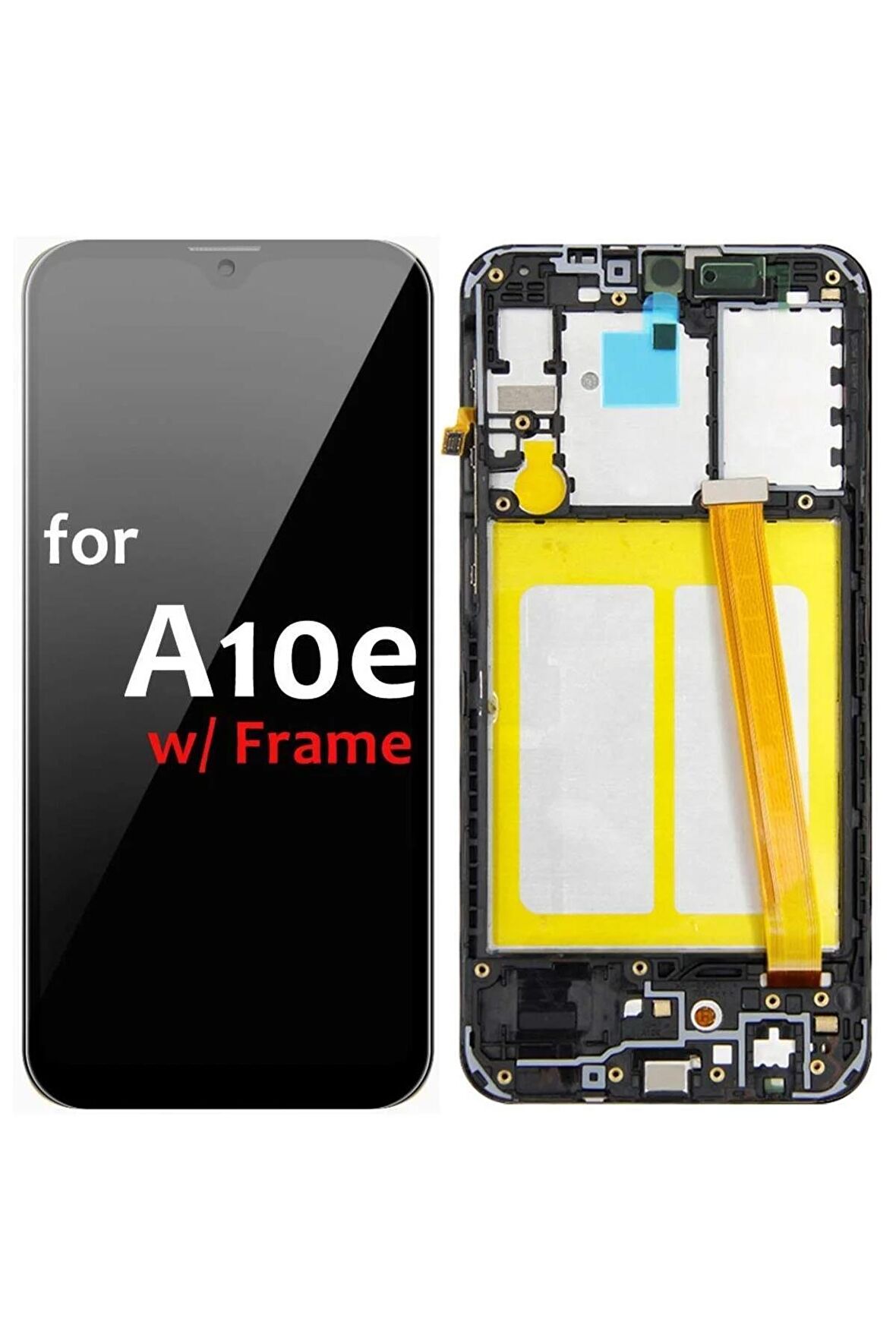 SAMSUNG GALAXY A10E A102 UYUMLU LCD DOKUNMATİK EKRAN  ÇITALI SİYAH