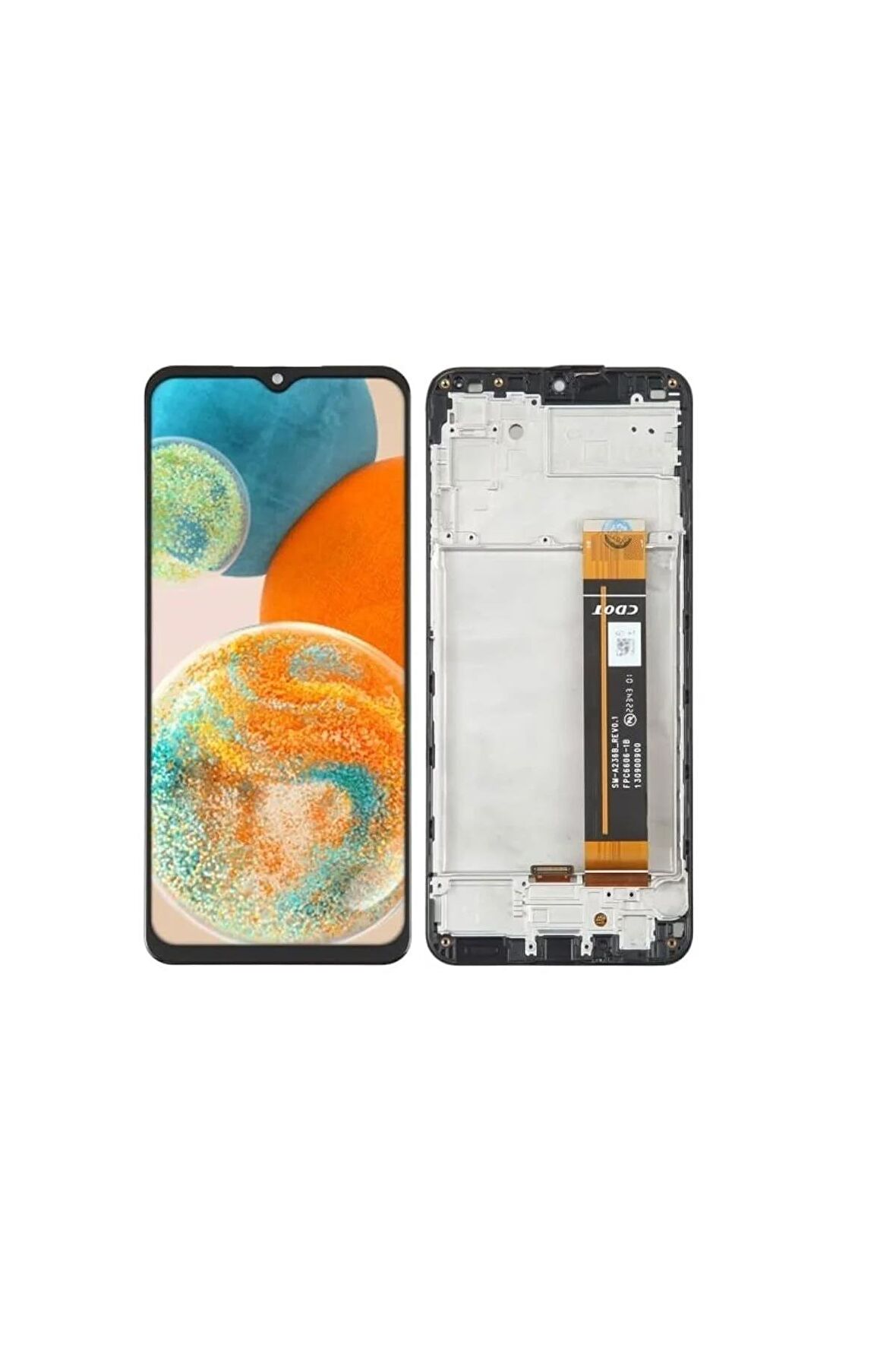 SAMSUNG GALAXY A23 5G A236 UYUMLU LCD DOKUNMATİK EKRAN ÇITALI SİYAH  REVİZE
