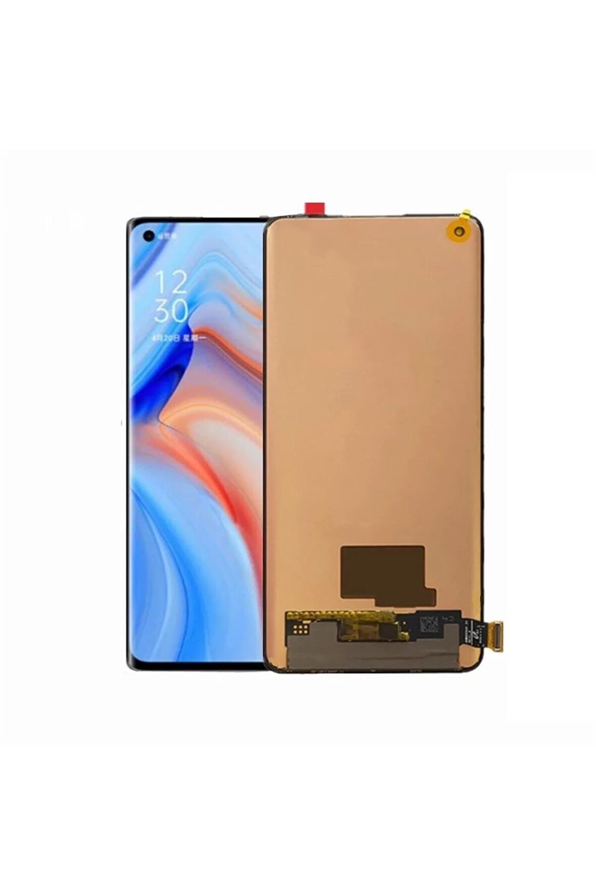 OPPO RENO 4 PRO UYUMLU LCD DOKUNMATİK EKRAN ÇITASIZ SİYAH OLED(TAMİR SETİ HEDİYELİ)