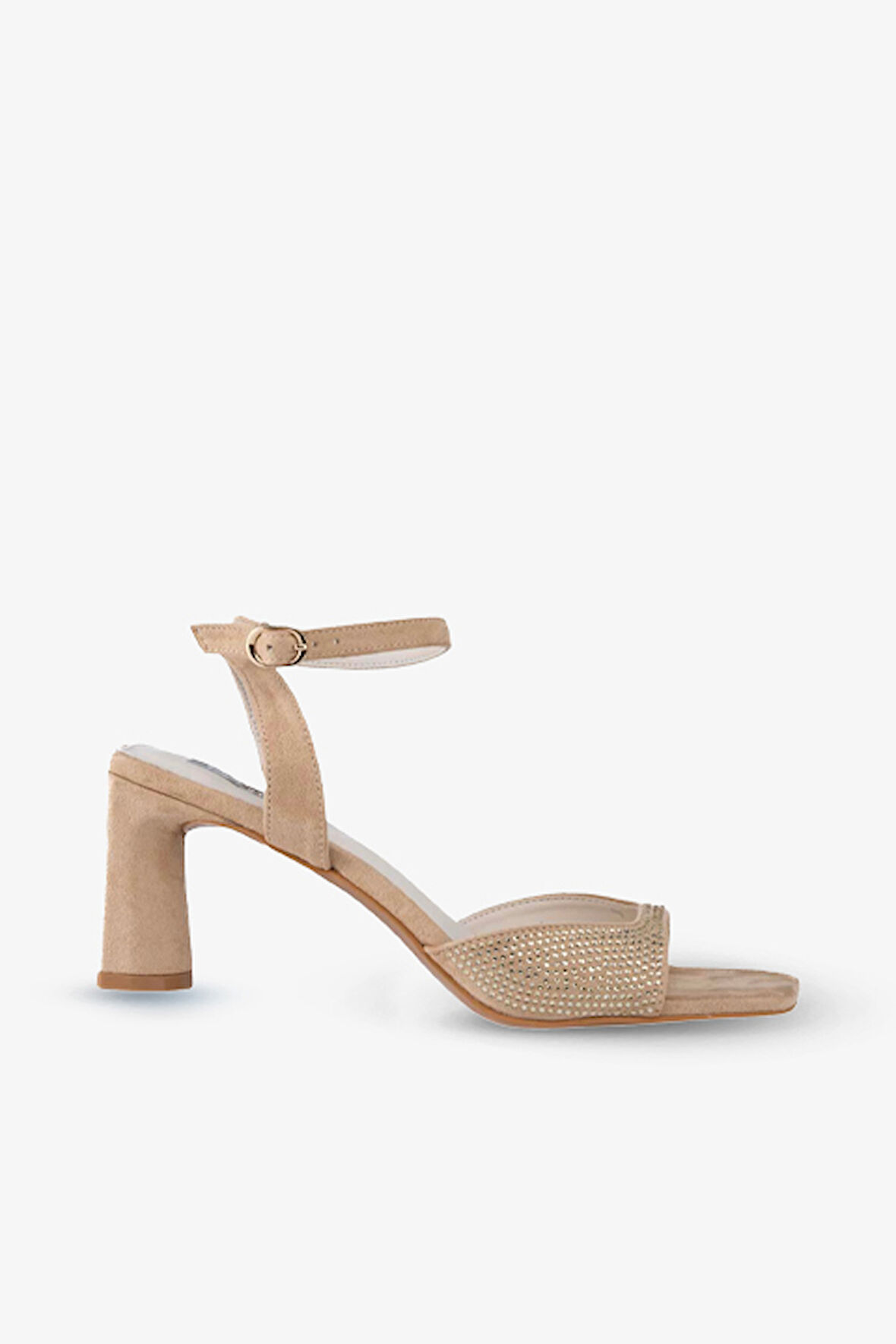Stato Kadın Topuklu Sandalet Nude Beyaz