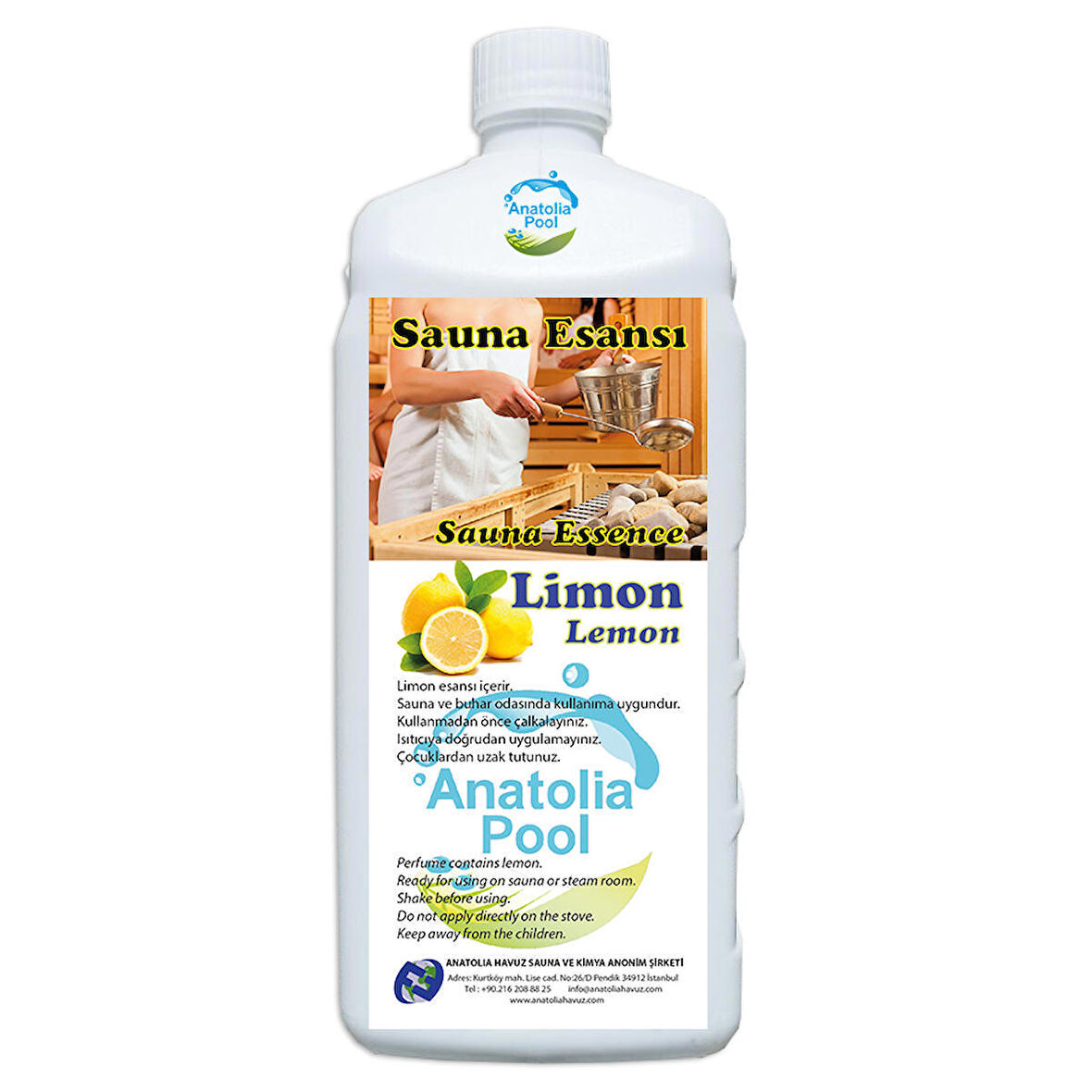 Anatolia Pool Sauna Buhar Esansı Limon 1 Lt (Sauna Essence Lemon)