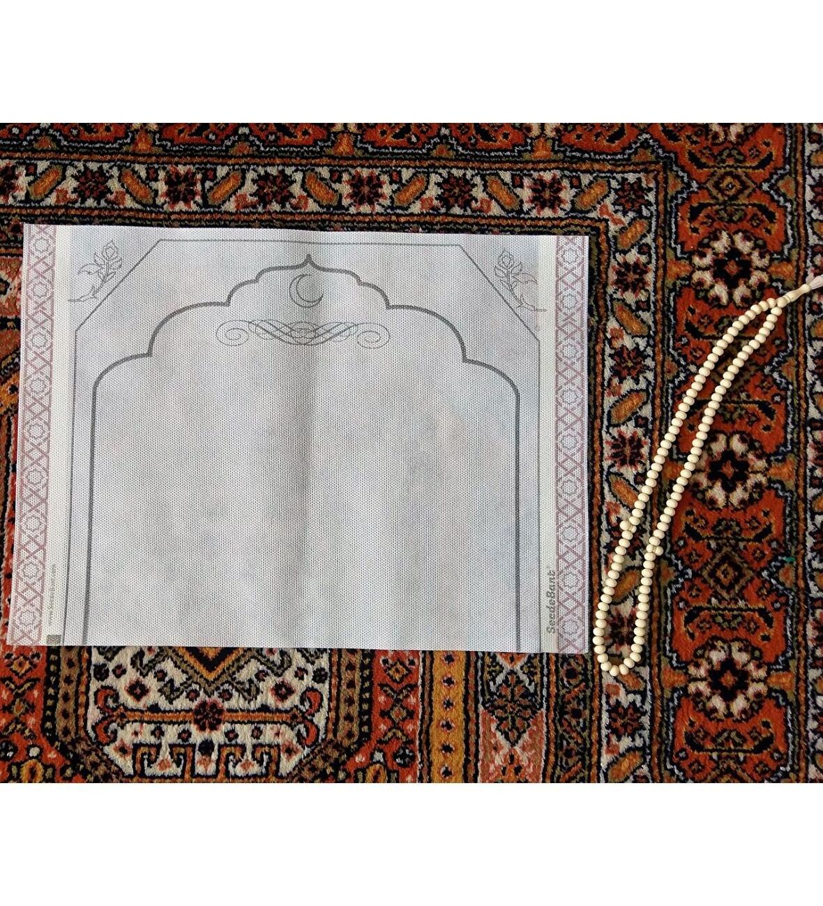 SecdeBant Zemine Yapışabilir Tek Kullanımlık Seccade 30x40cm - Kullan At Kumaş Seccade 100'lü Paket