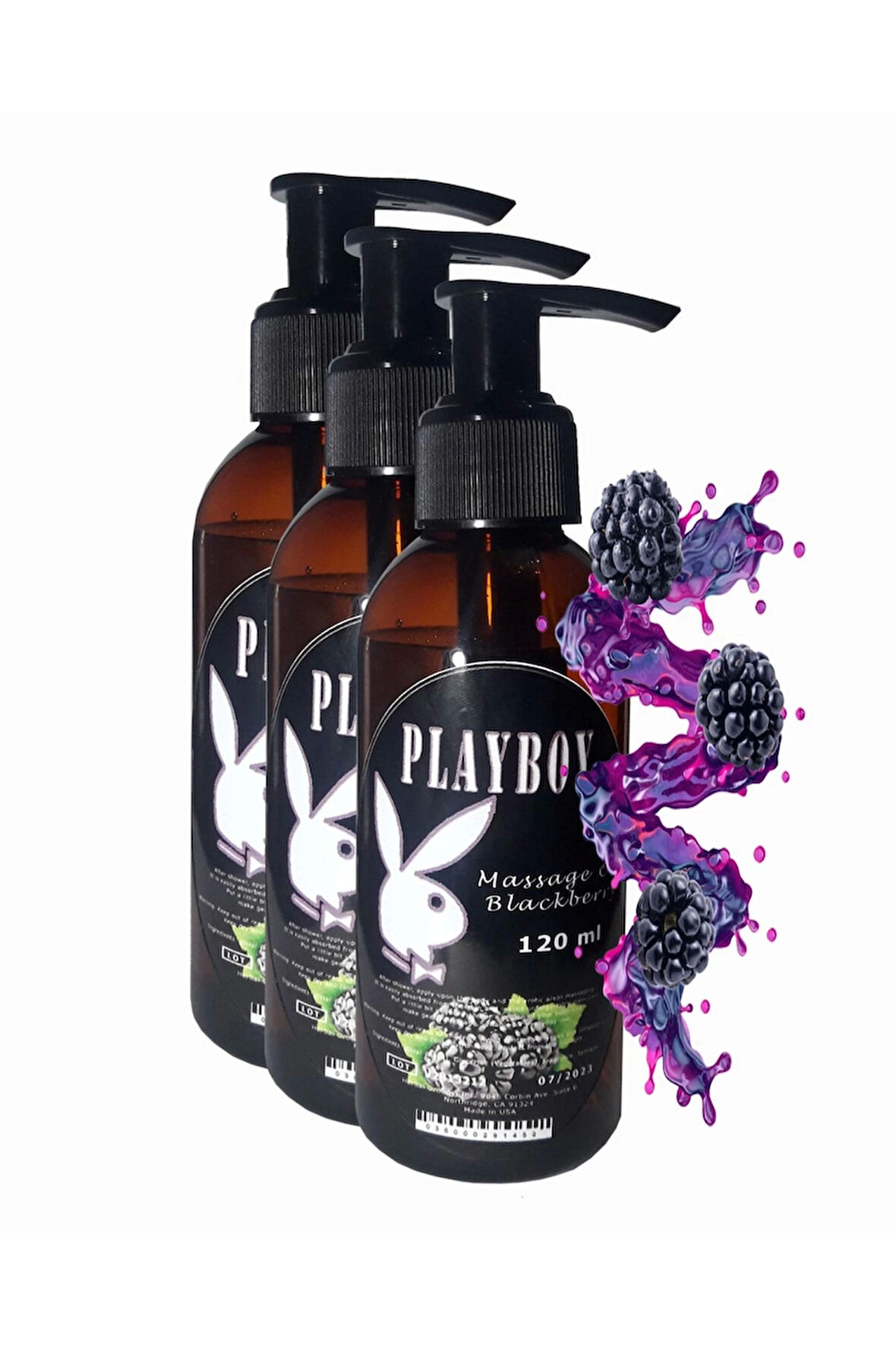 Böğürtlen Aromalı Vücut Masaj Yağı 120ml Blackberry Flavored Massage Oil 3 Adet