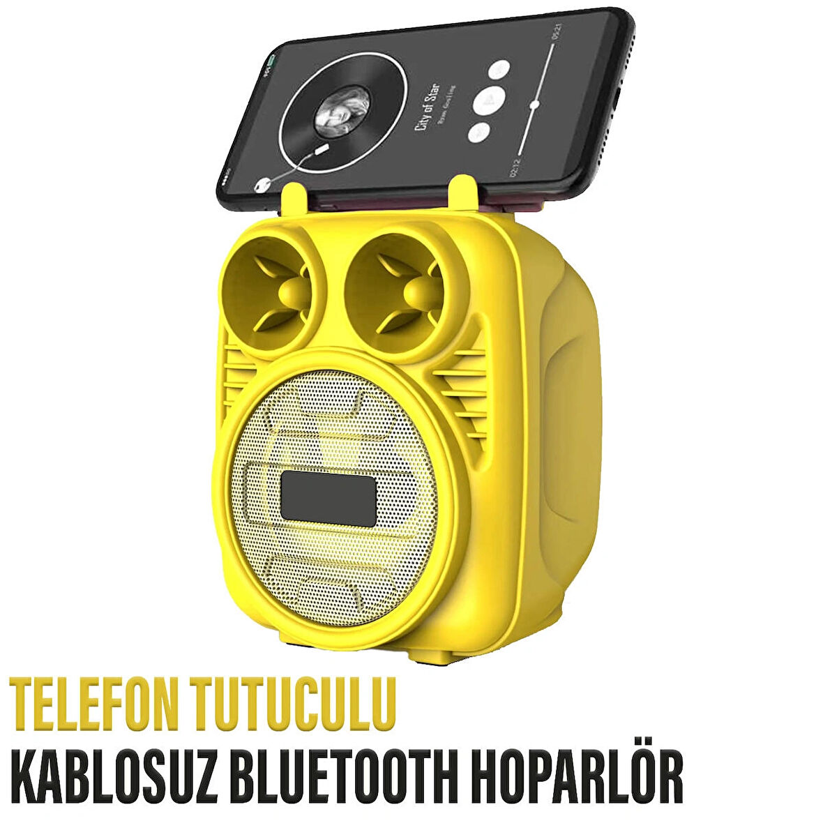  Kablosuz Bluetooth Hoparlör Speaker Telefon Tutucu Rgb Hoparlör Renkli Işıklı Ses Bombası 5W