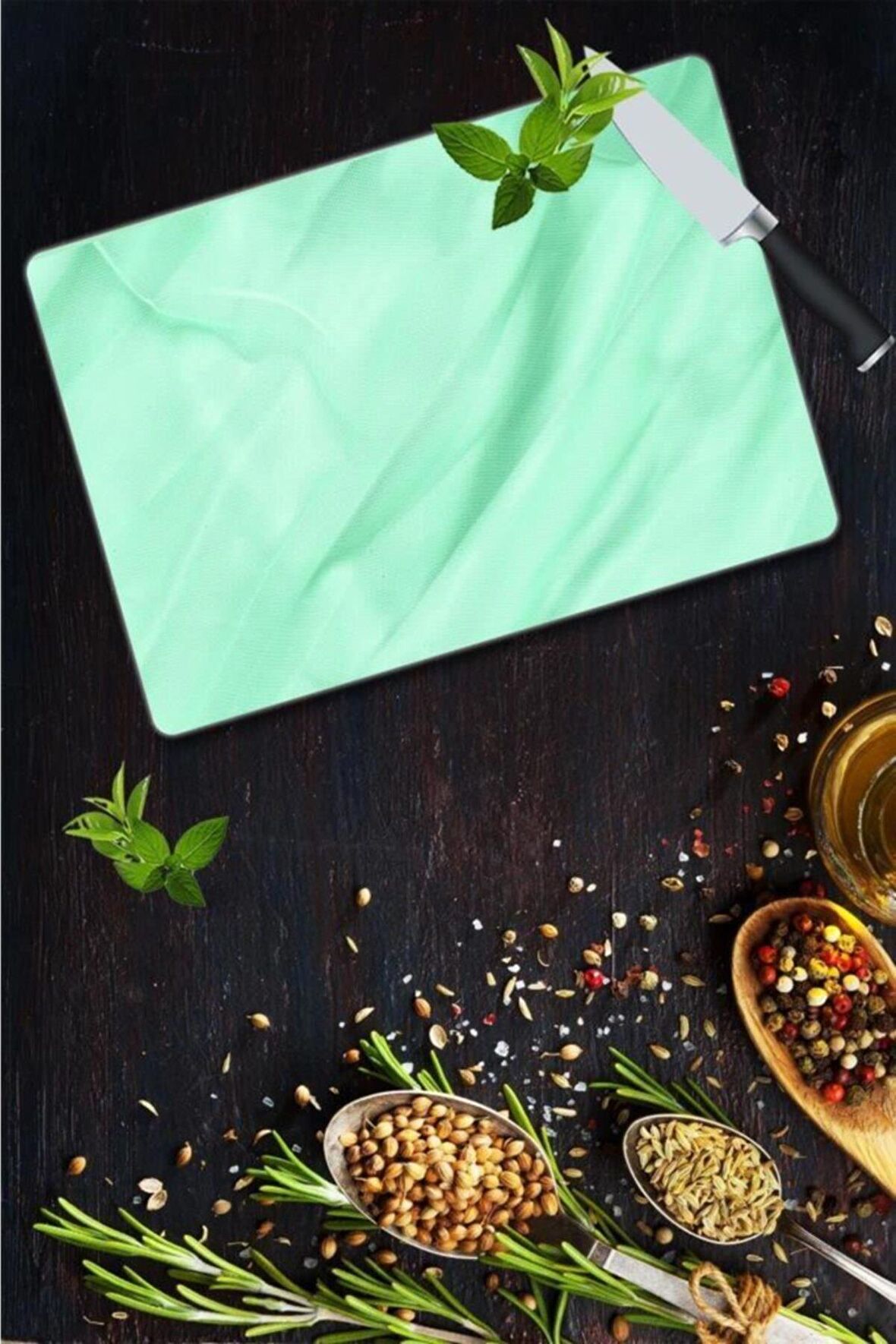 Saban Soft Yeşil Cam Kesme Tahtası - Cam Kesme Tablası | 30 Cm X 40 Cm