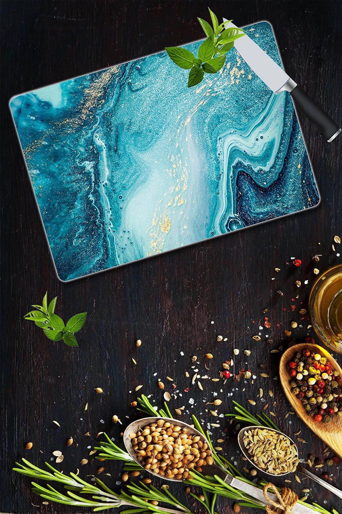 Cam Kesim Tablası (20cm X 30cm) Okyanus