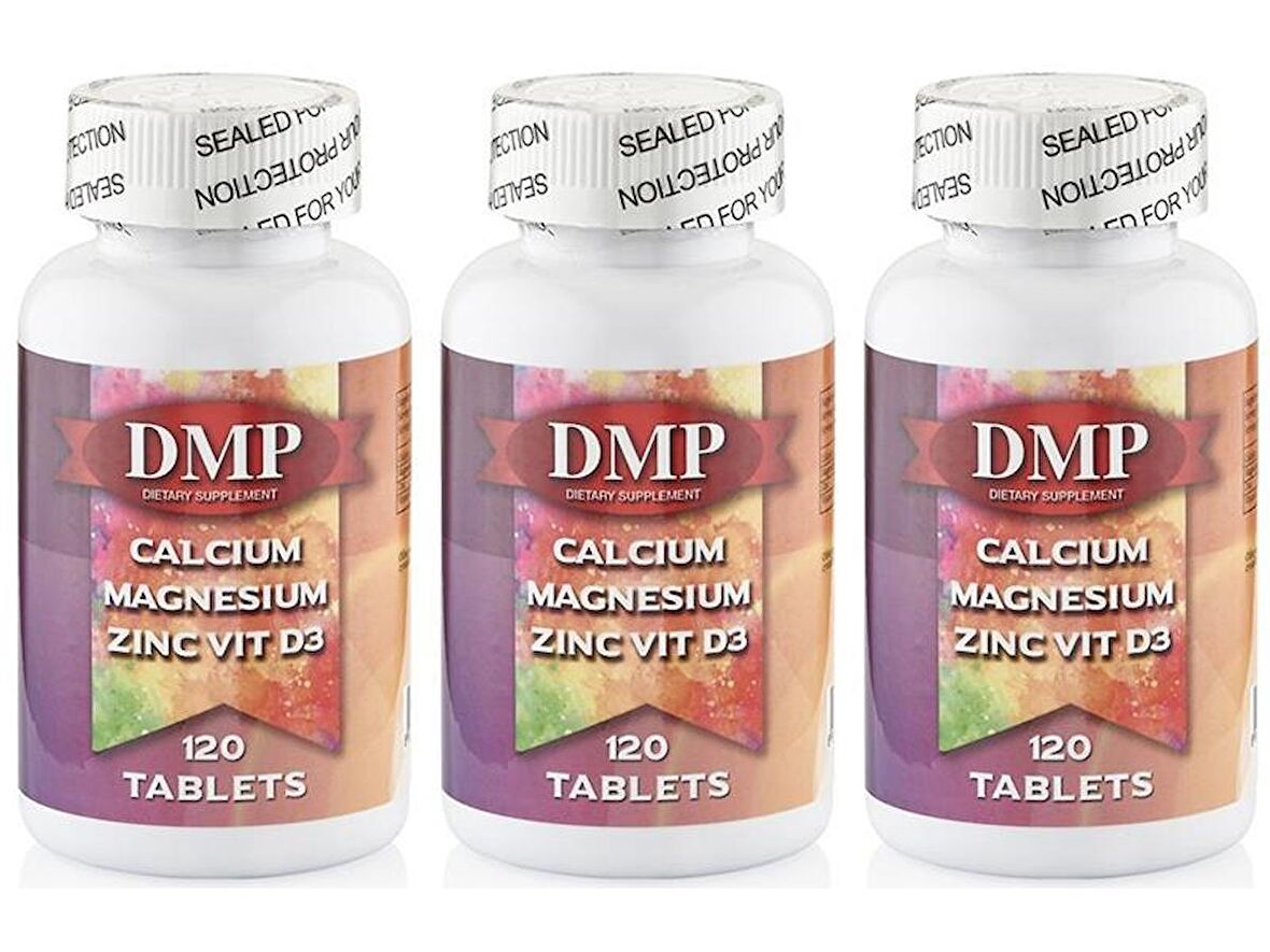 Dmp Kalsiyum Magnezyum Çinko D3 Vitamini 3x120 Tablet Calcium Magnesium Zinc Vitamin D  