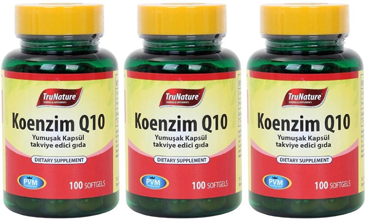 Trunature Koenzim Q10 3x100 Softgel Coenzyme Royal Jelly Omega 3 