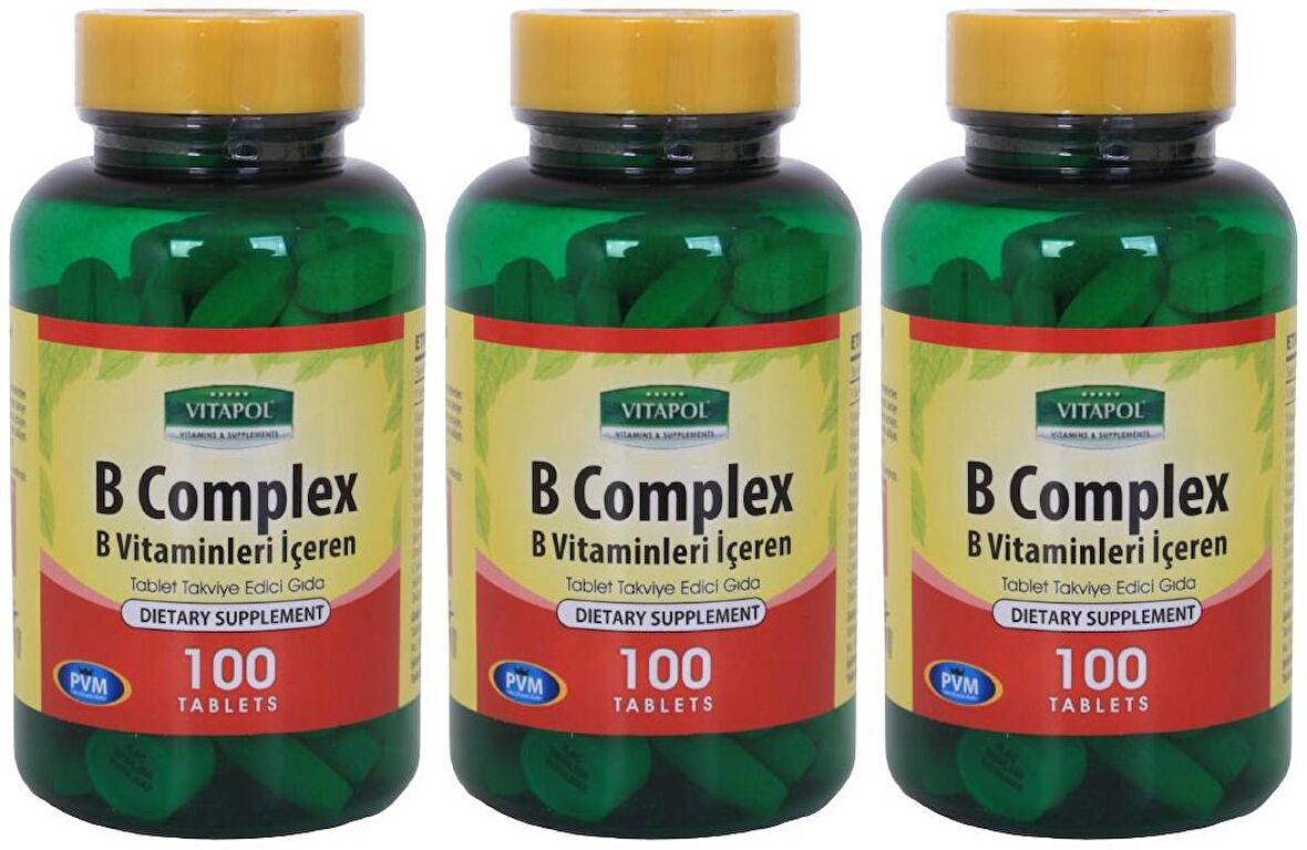 Vitapol B Vitamini Kompleks 3x100 Tablet Vitamin B Complex