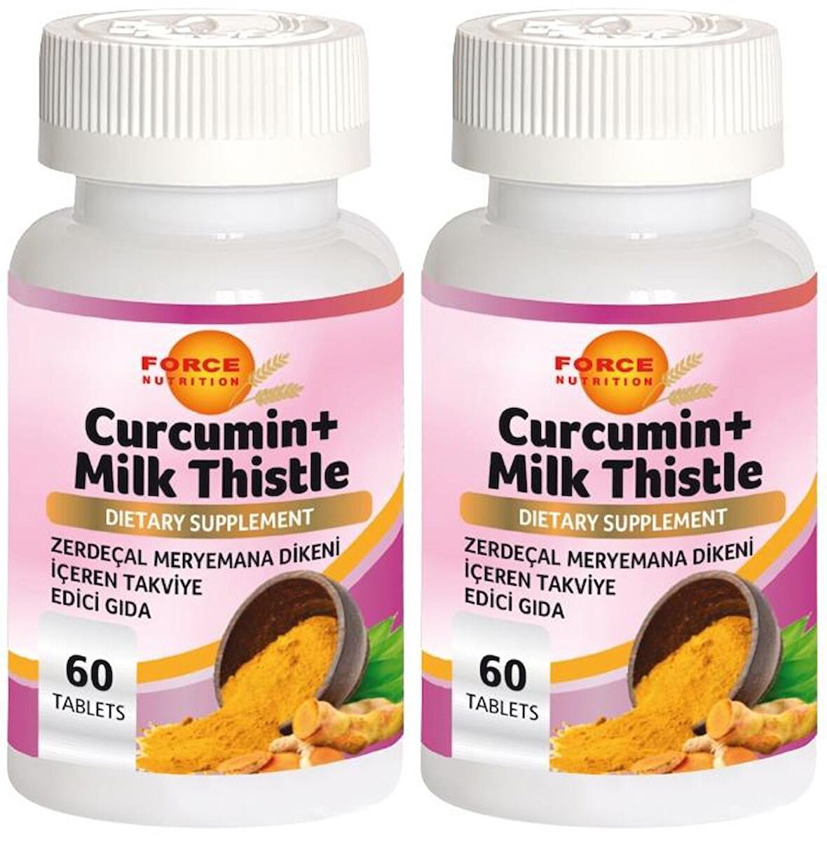 Kurkumin Zerdeçal Meryemana Dikeni 2x60 Tablet Curcumin Milk Thistle
