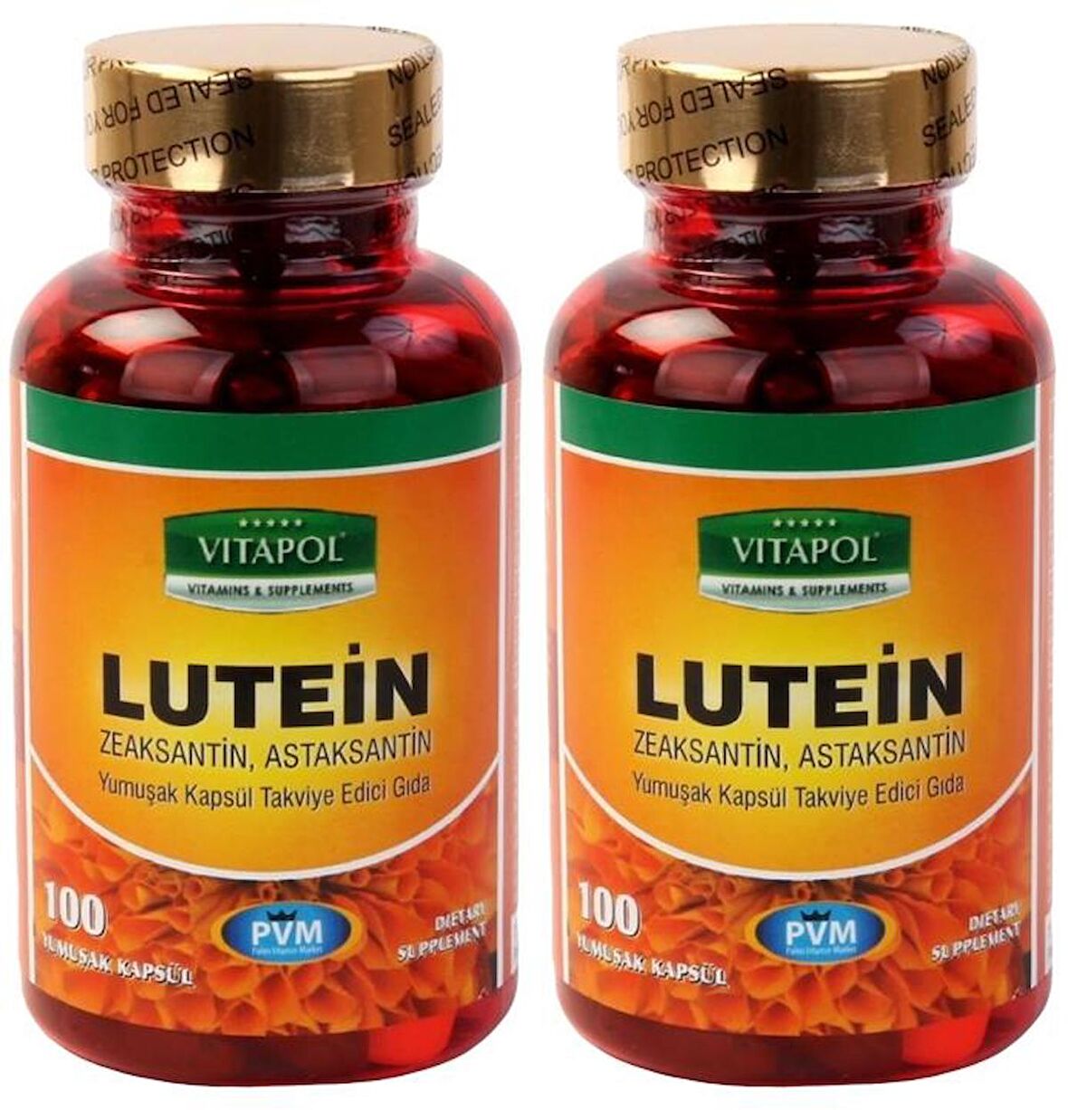 Vitapol Lutein 2x100 Yumuşak Kapsül Astaksantin Zeaksantin Koenzim Nergis Çiçek Bakır