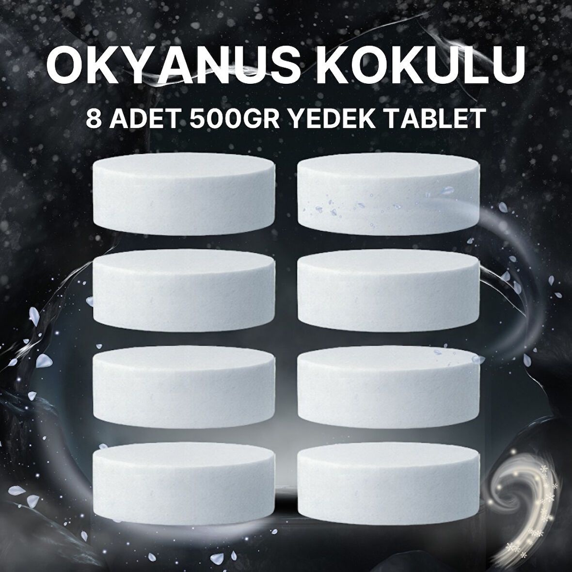 4 Adet 2x500 gr Nem Alıcı Rutubet Ve Küf Önleyici Yedek Tablet Okyanus