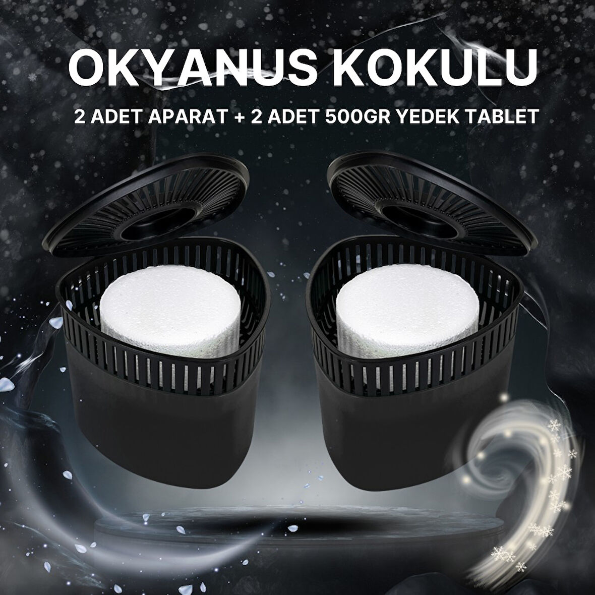 2 Adet 500 gr Nem Alıcılı Ve Rutubet Giderici Aparat Üçgen Okyanus (TABLET DAHİL)