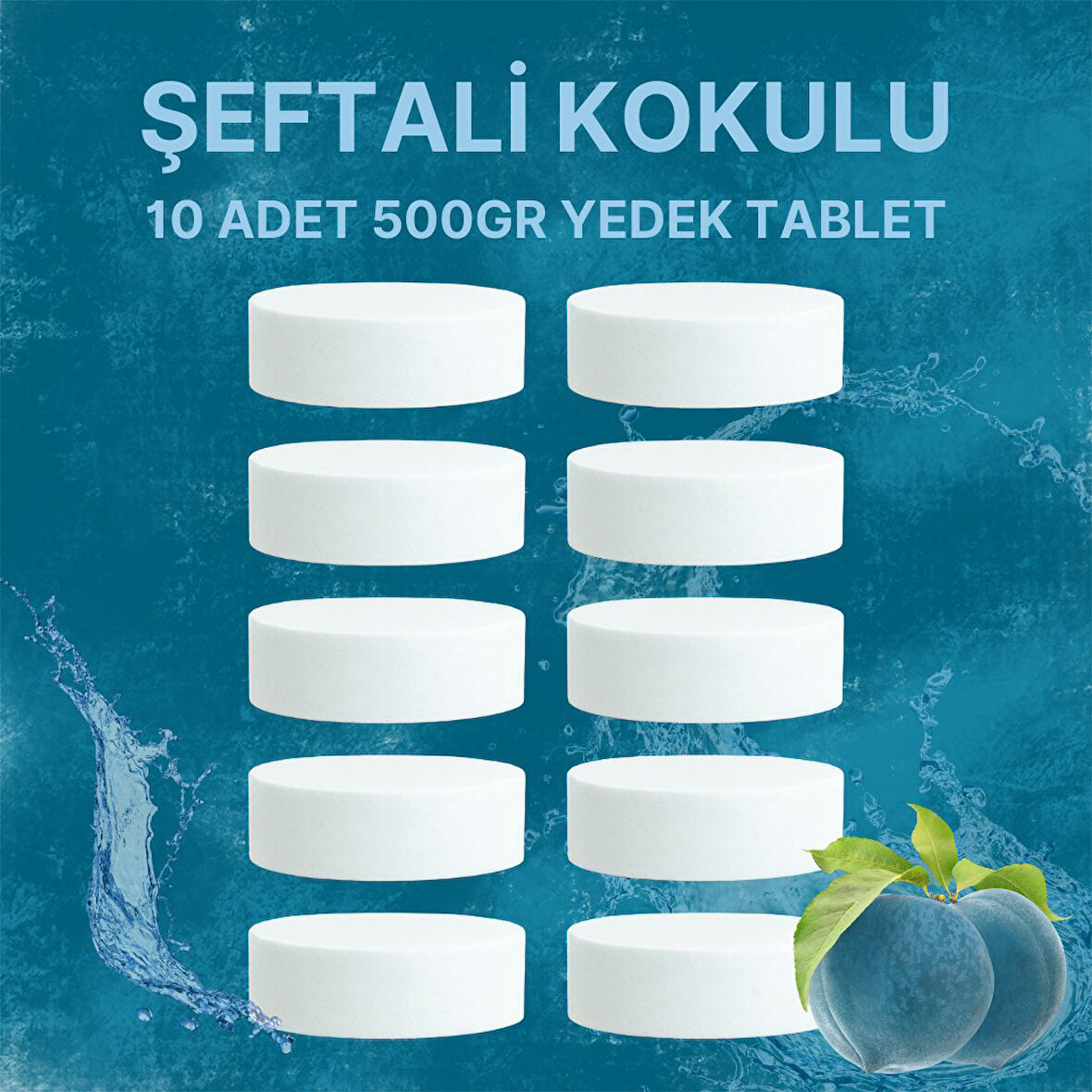 5 Adet 2x500 gr Nem Alıcı Rutubet Ve Küf Önleyici Yedek Tablet Şeftali