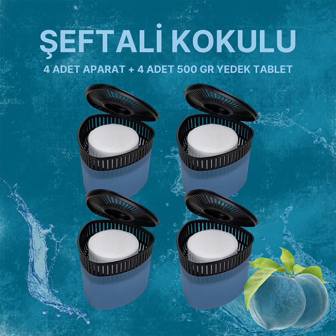 4 Adet 500 gr Nem Alıcılı Ve Rutubet Giderici Aparat Üçgen Şeftali  (TABLET DAHİL)