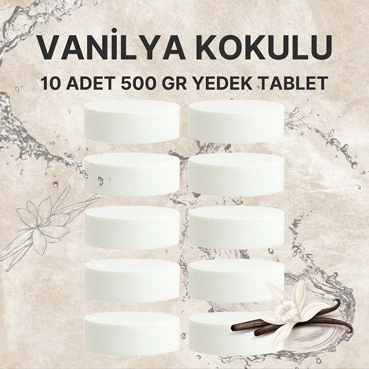 5 Adet 2x500 gr Nem Alıcı Rutubet Ve Küf Önleyici Yedek Tablet Vanilya