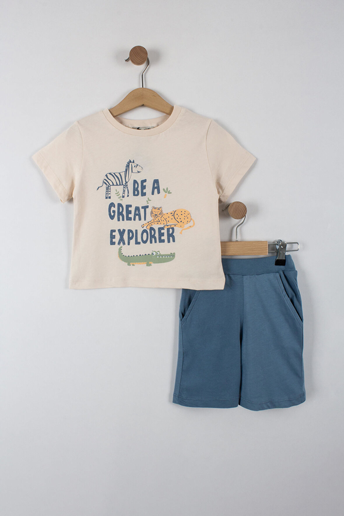 Erkek Çocuk Bea Great Yazılı Şortlu Takım