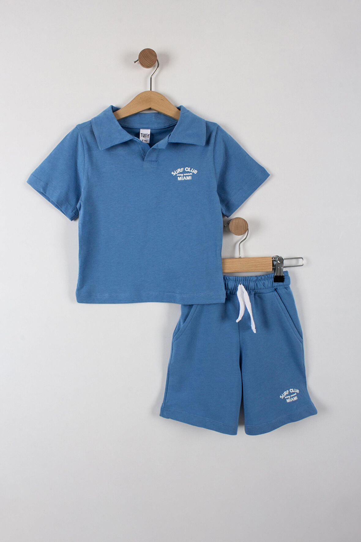 Erkek Çocuk Surf Club Yazı Şortlu Takım