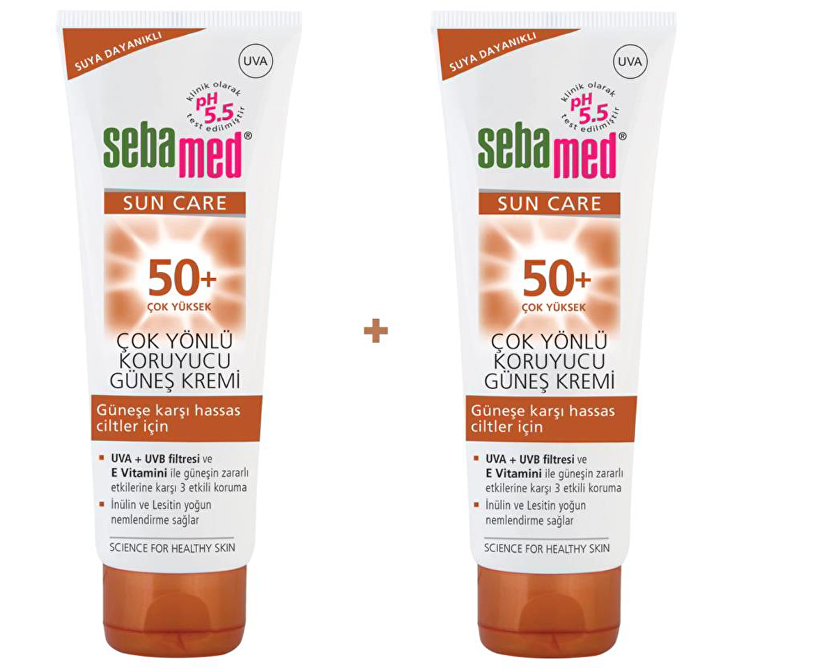 Sebamed Sun Care 50+ Faktör Yaşlanma Karşıtı Hassas Ciltler İçin Renksiz Güneş Koruyucu Krem 2x75 ml