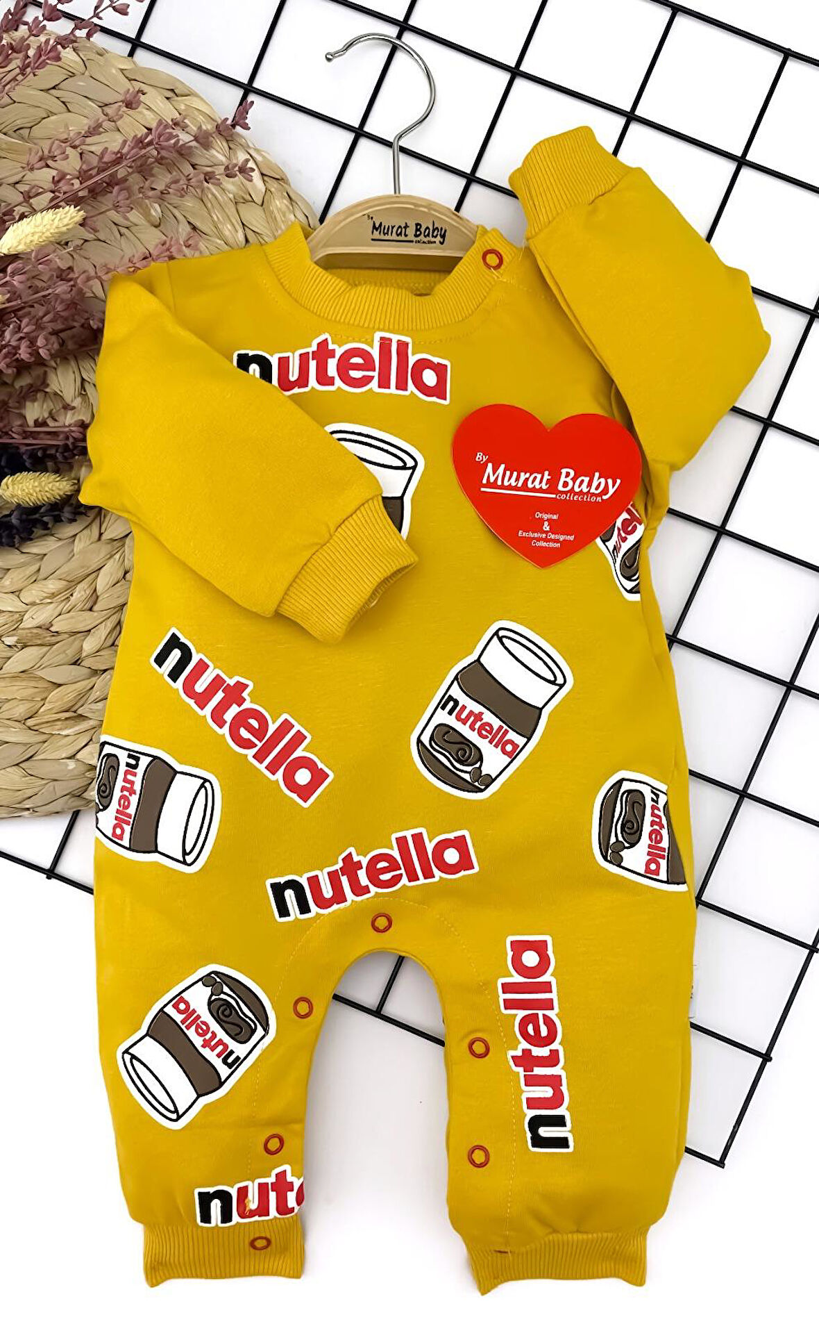 Unisex Nutella Baskılı Mevsimlik Tulum