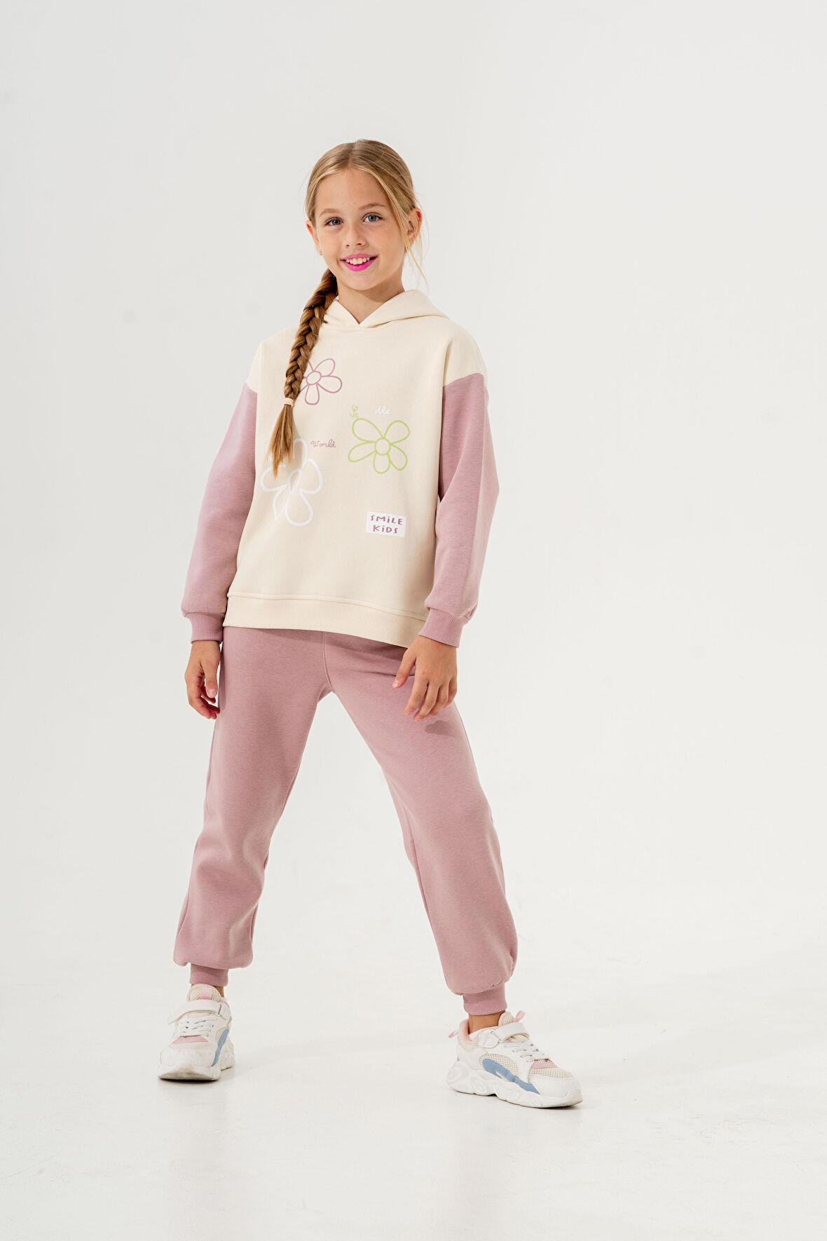 Kız Çocuk Smile Kids Baskılı Alt Üst Takım