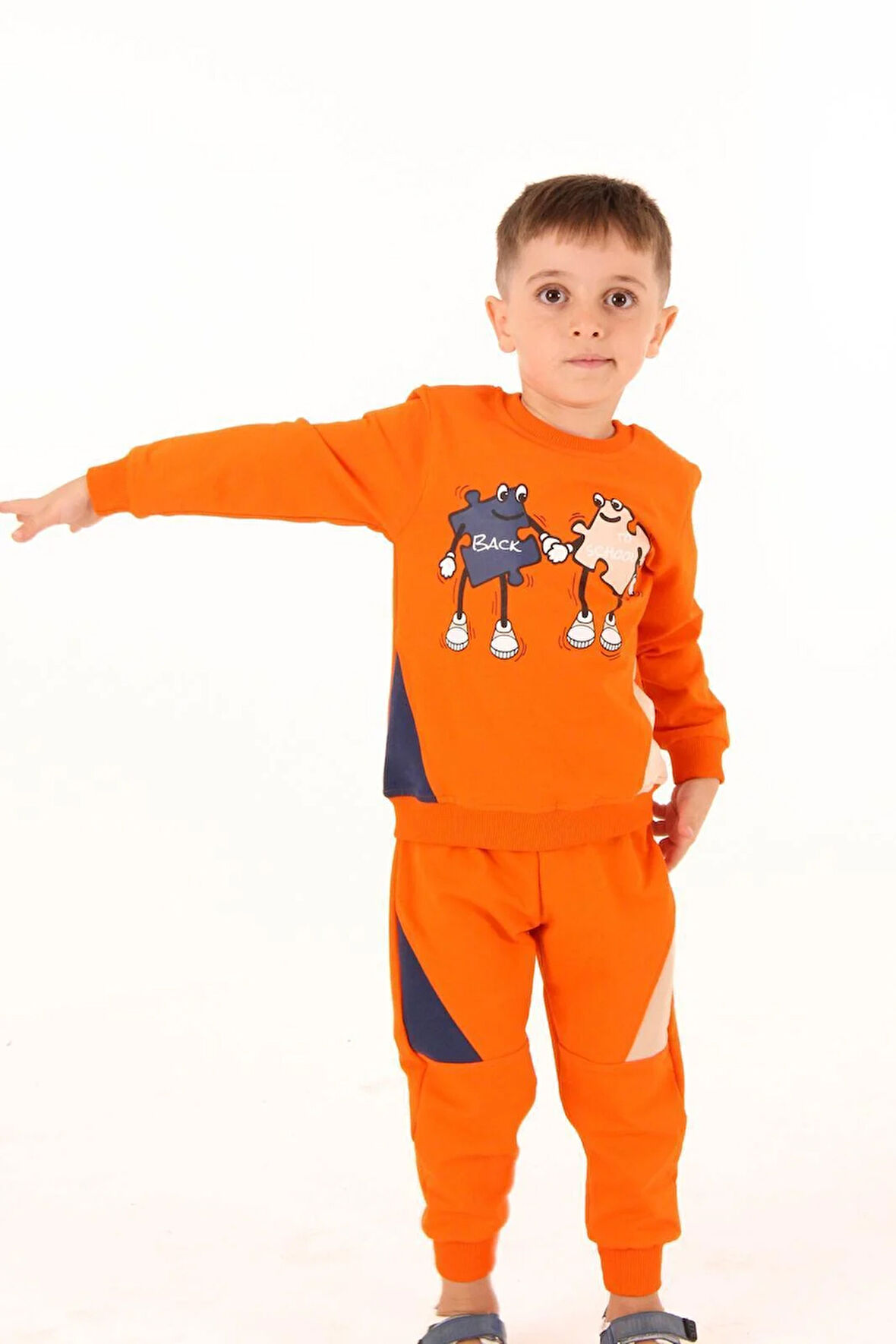 Erkek Çocuk Back To School Baskılı Alt Üst Takım