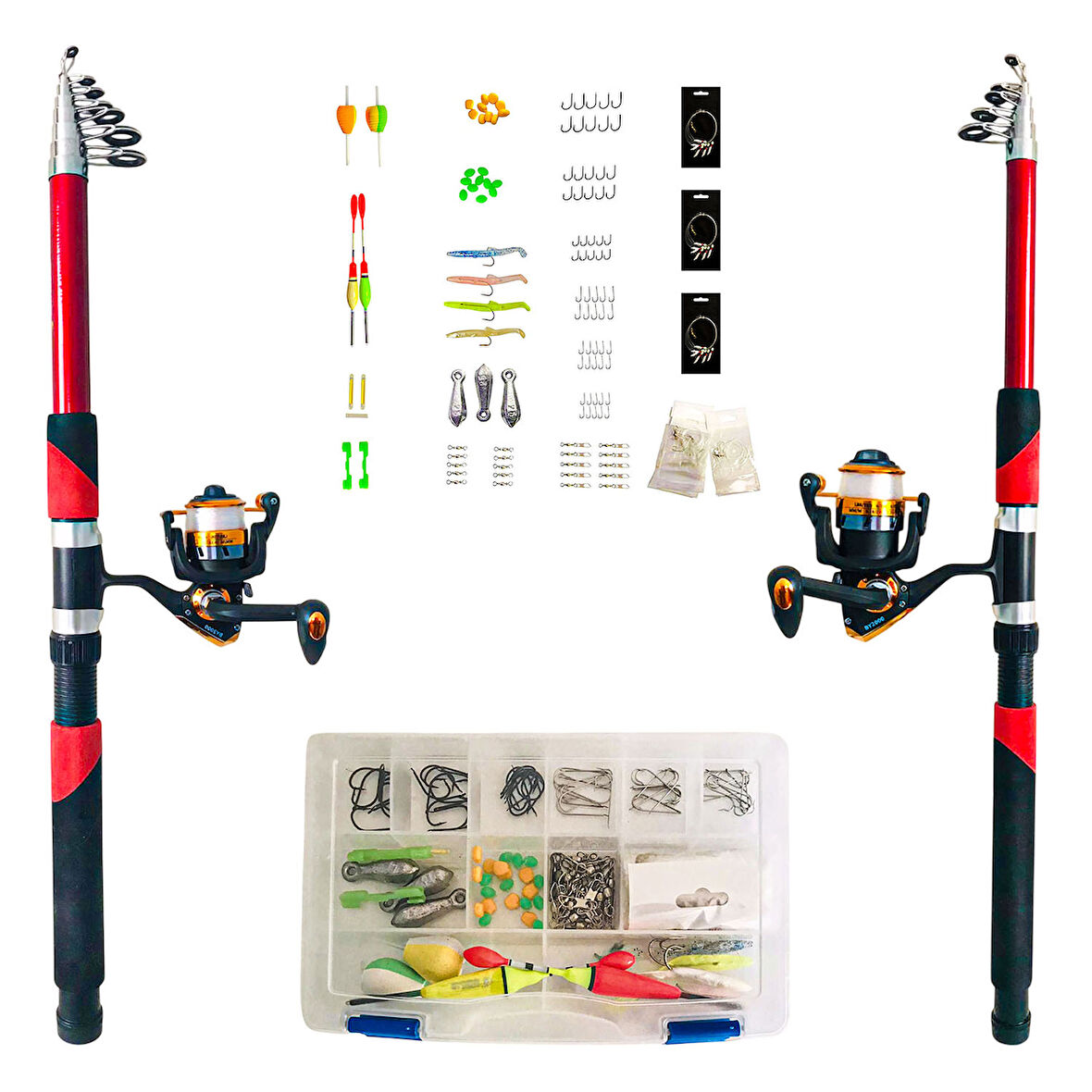 Hızlı Balık 125 Parça 2 Li Hazır olta seti 360-270 cm