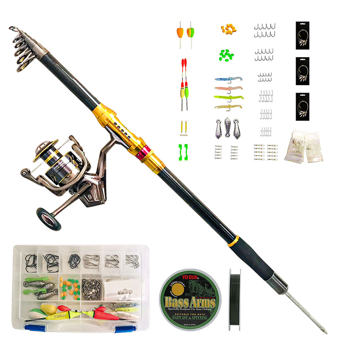 Hızlı Balık 125 Parça Hazır olta seti  360 cm 001