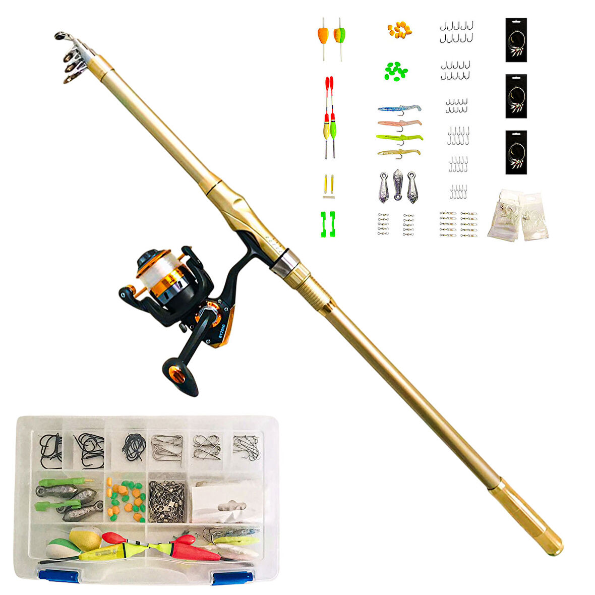 Hızlı Balık 125 Parça Hazır olta seti 210 cm 001