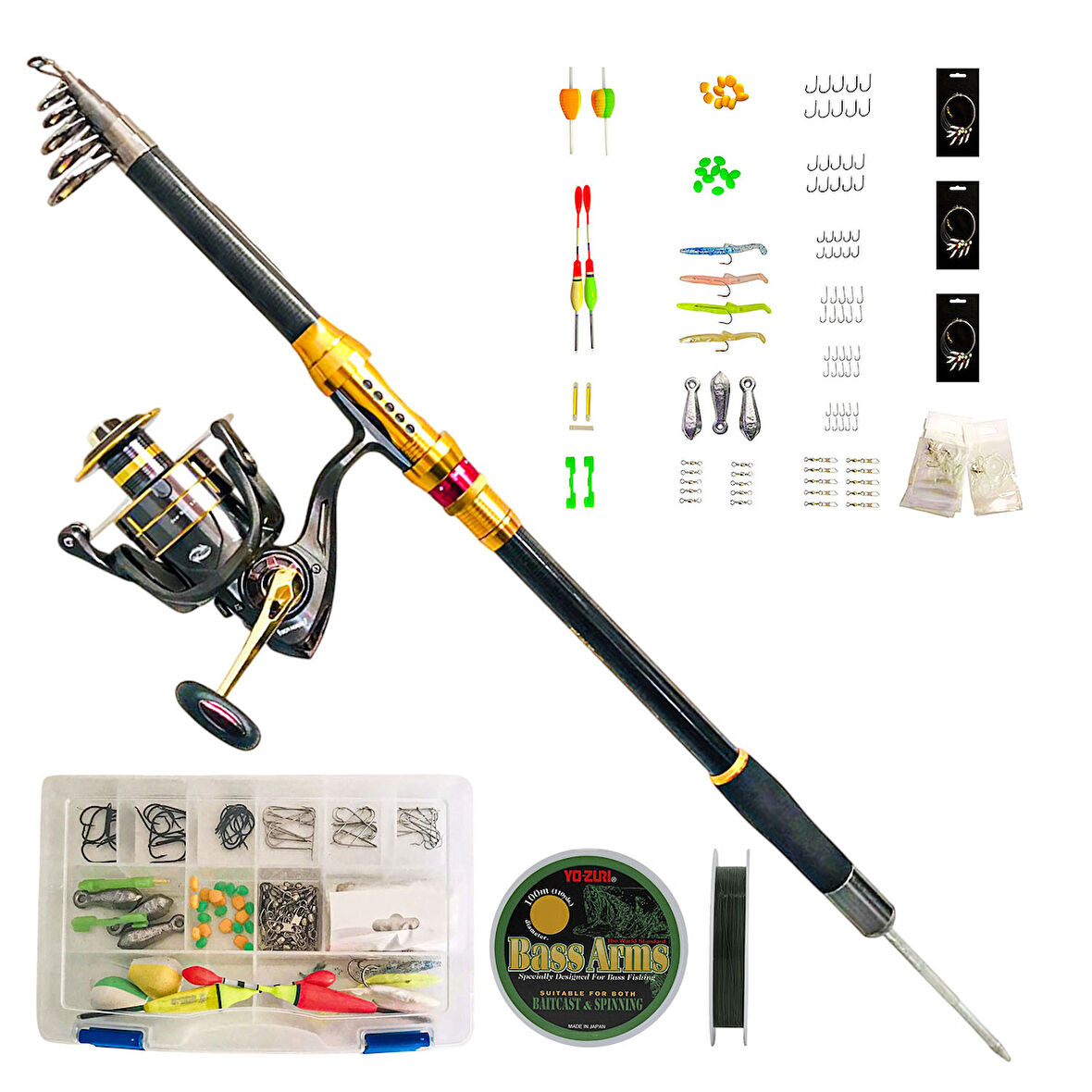 Hızlı Balık 125 Parça Hazır olta seti 360 cm 002