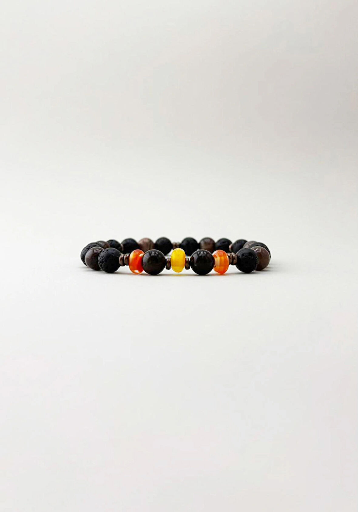 Lav Taşı, Silisleşmiş Ağaç, Turuncu Murano Cam Bileklik