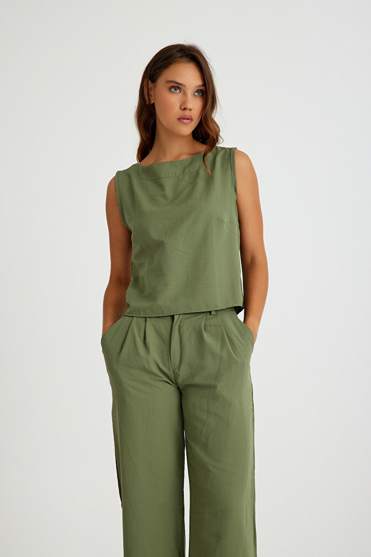 Rahat  Kolsuz  Alt Üst Kadın Takım Keten Günlük