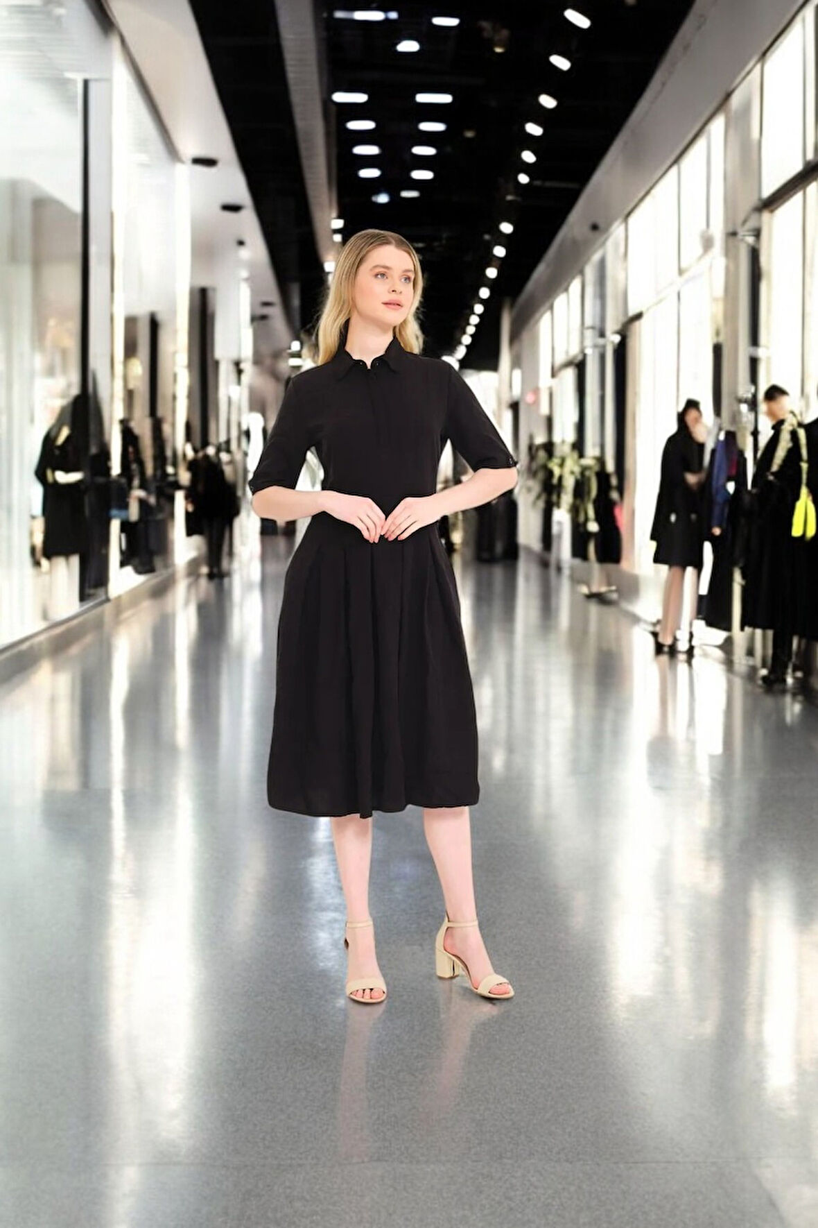 Yazlık Rahat Şık Keten Elbise