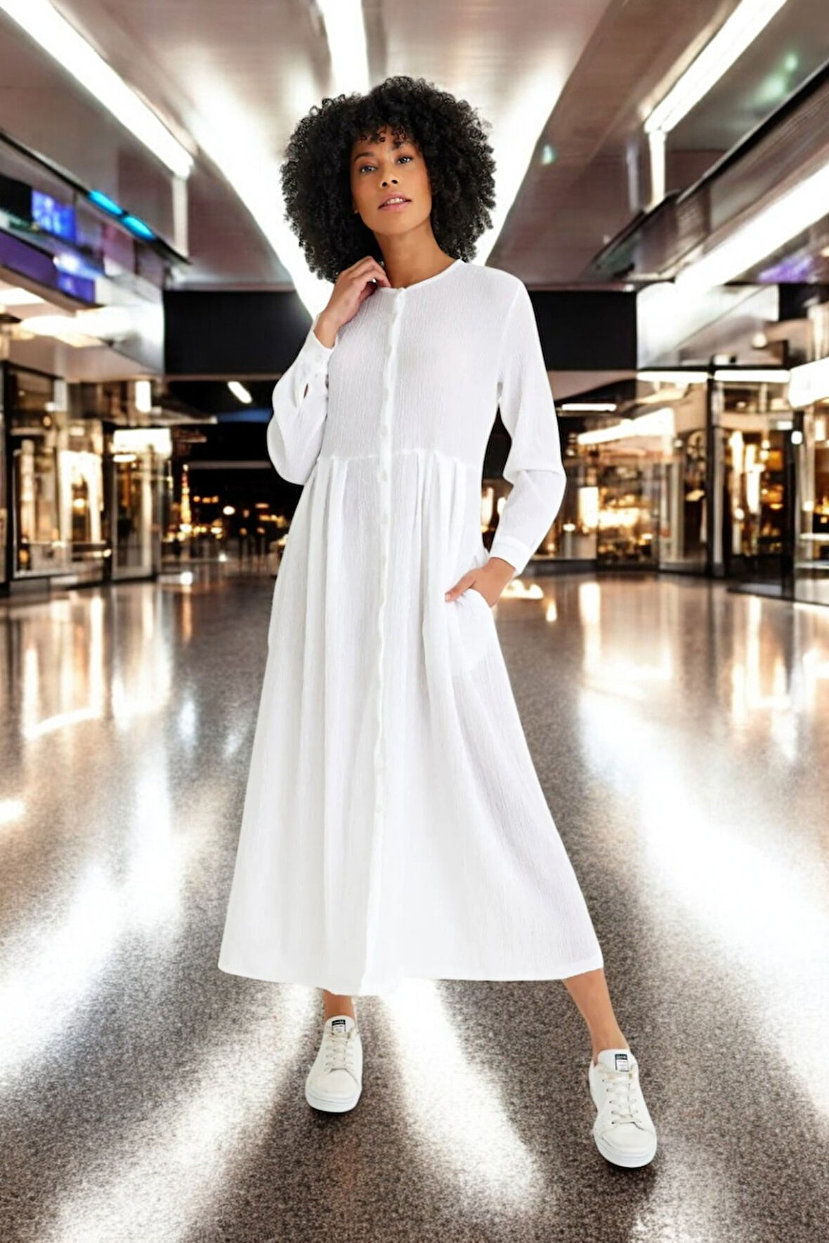 Yazlık Tam Boy Salaş Elbise