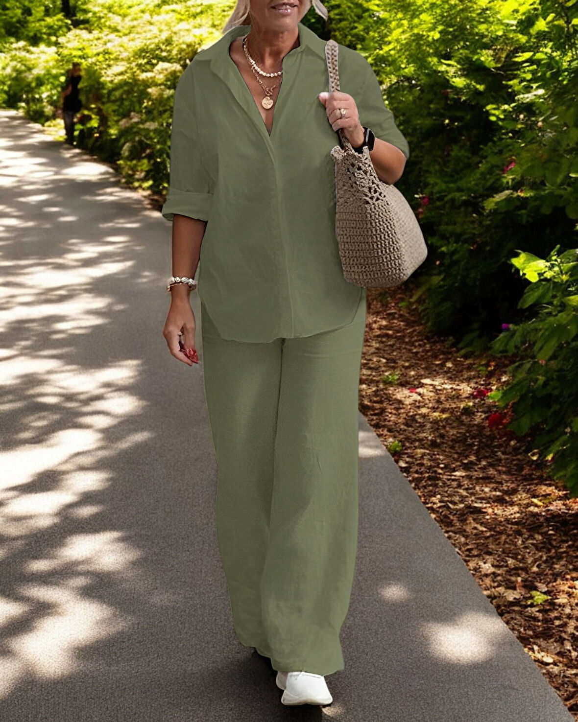 Gömlek Pantolon Yazlık Rahat Keten Takım