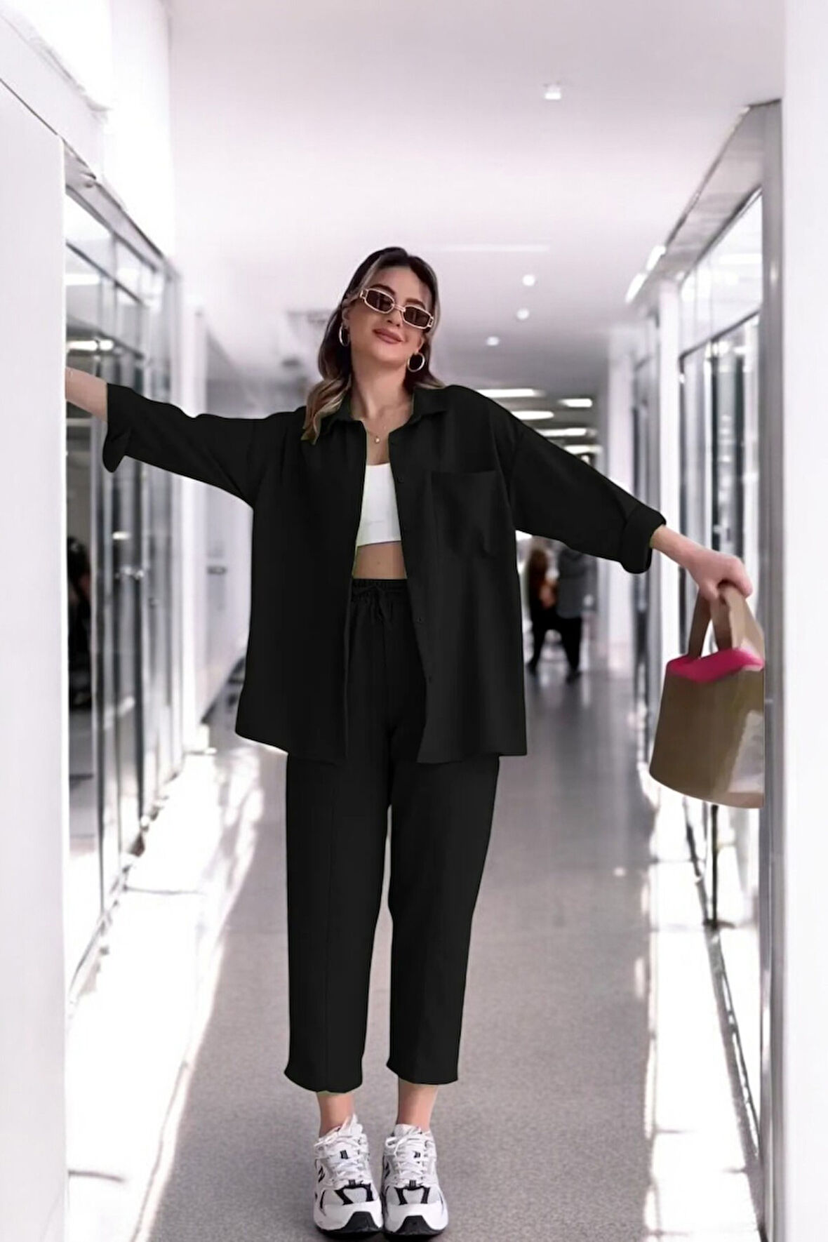 Yazlık Gömlek Pantolon Alt Üst Rahat Keten Takım