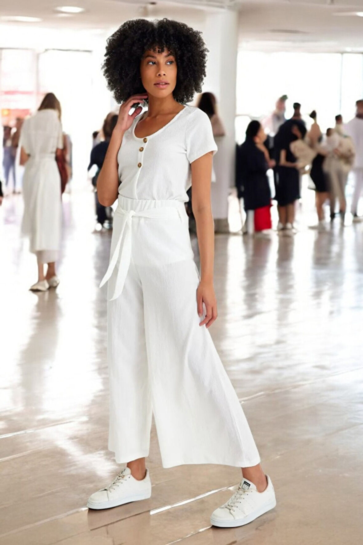 Yazlık Kemerli Şavar Pantolon