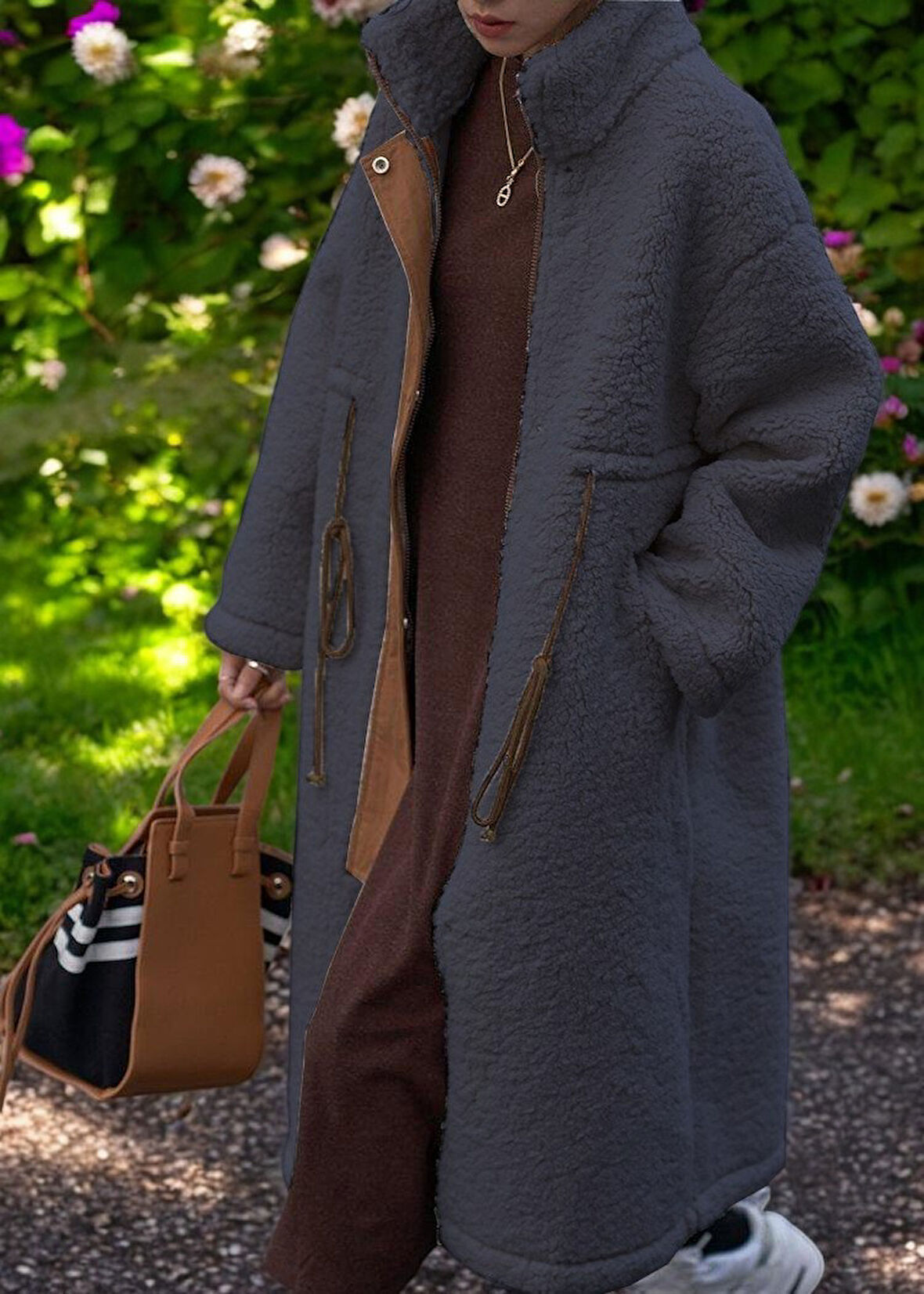 Kışlık Peluş Fermuarlı Ceket