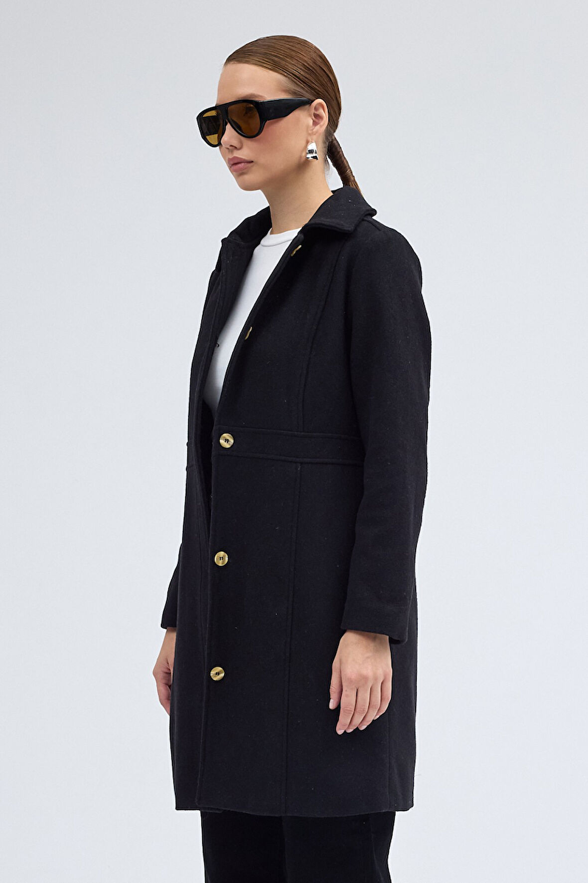 Dikiş Detaylı Tasarım Kaşe Kaban