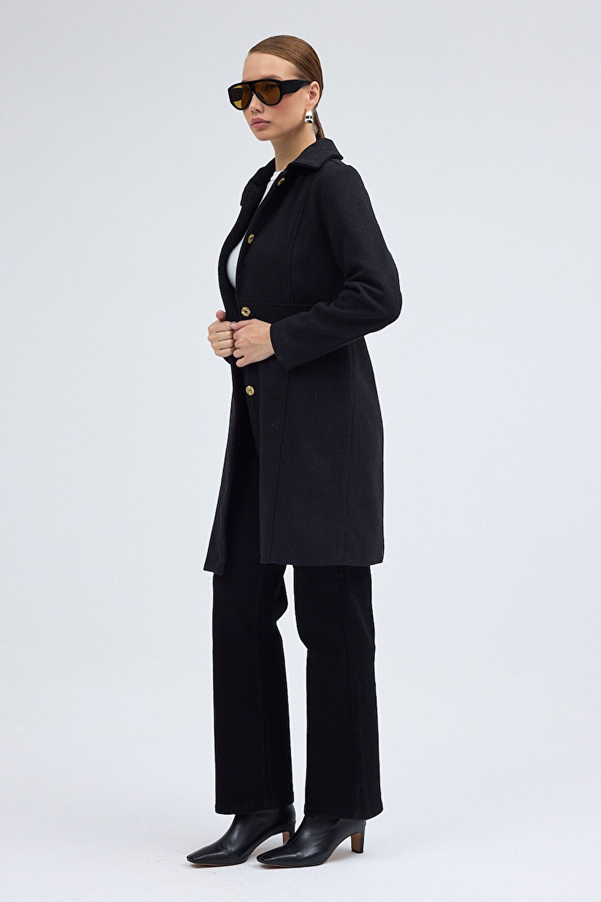 Dikiş Detaylı Tasarım Kaşe Kaban